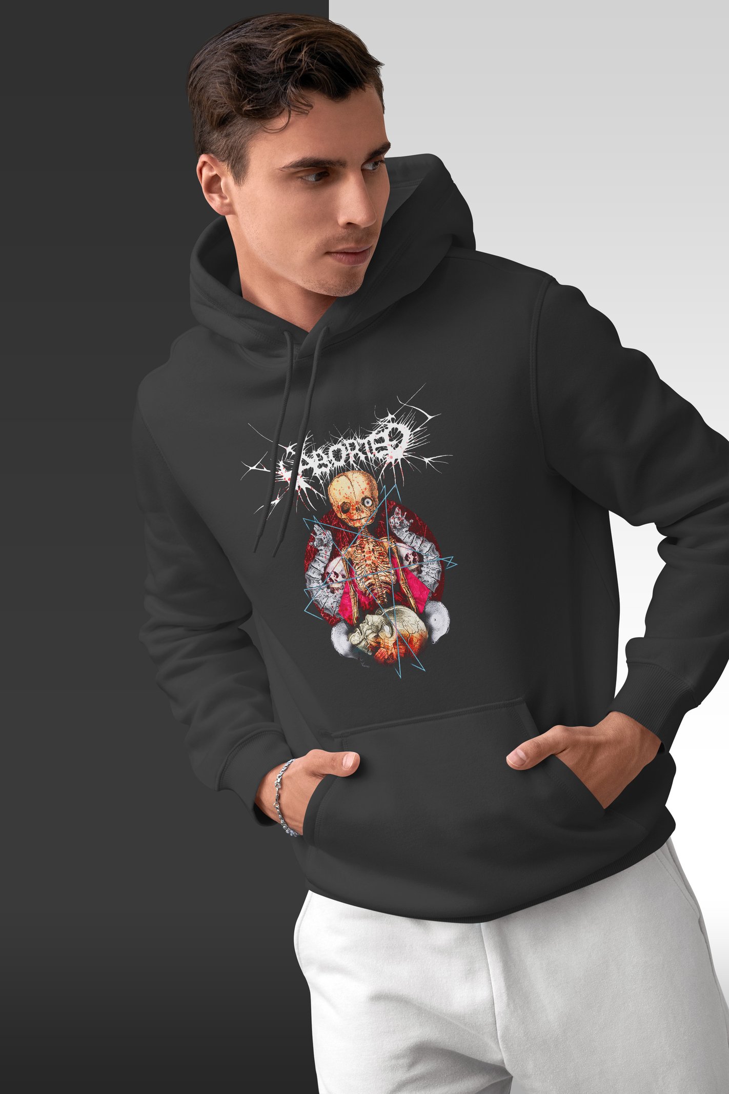 Aborted Kafatası Kapüşonlu Sweatshirt