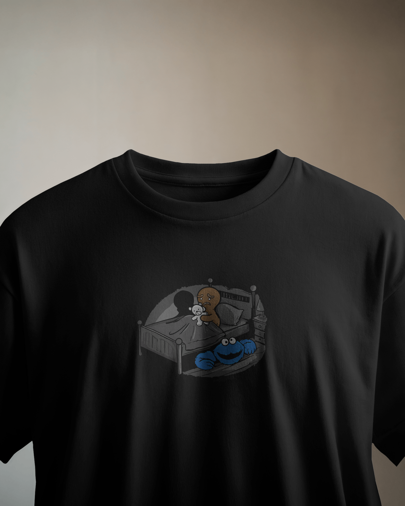 Cookie Monster Siyah Tişört