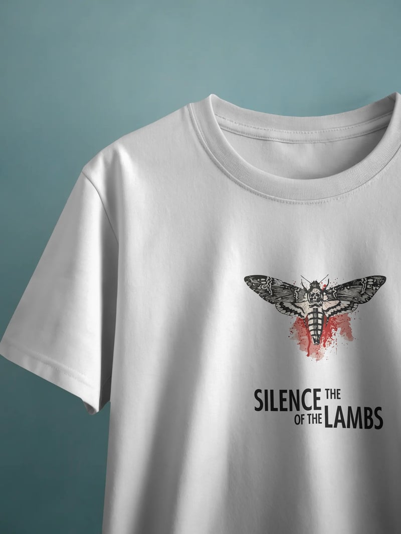 The Silence of the Lambs Kelebek Beyaz Tişört