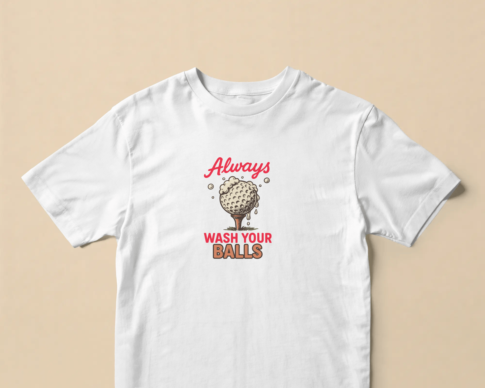 Wash Your Balls Beyaz Tişört