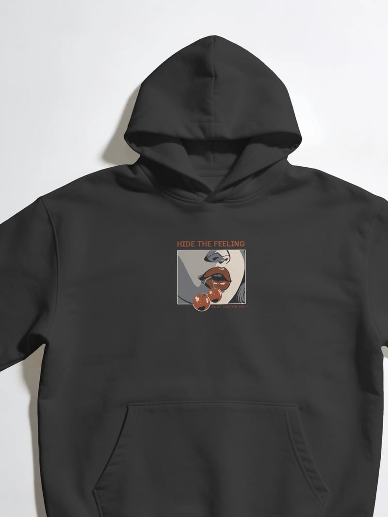 Hide the Feeling Unisex Siyah Sweatshirt