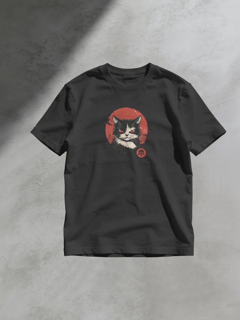Cat Siyah Tişört