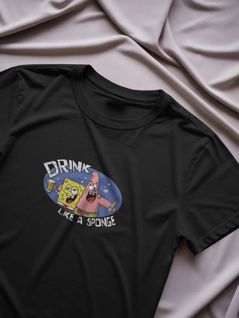 Like a Sponge Siyah Unisex Tişört