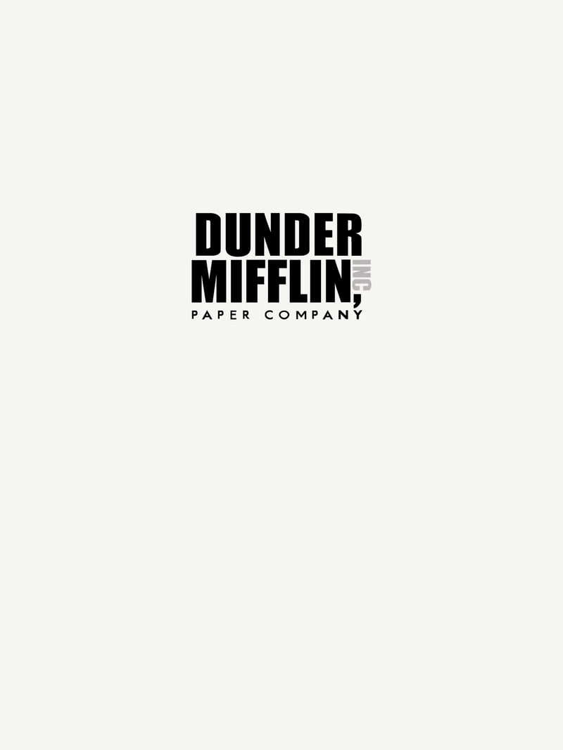 The Office Dunder Mifflin baskısının kendisi, ürün üzerinde değil