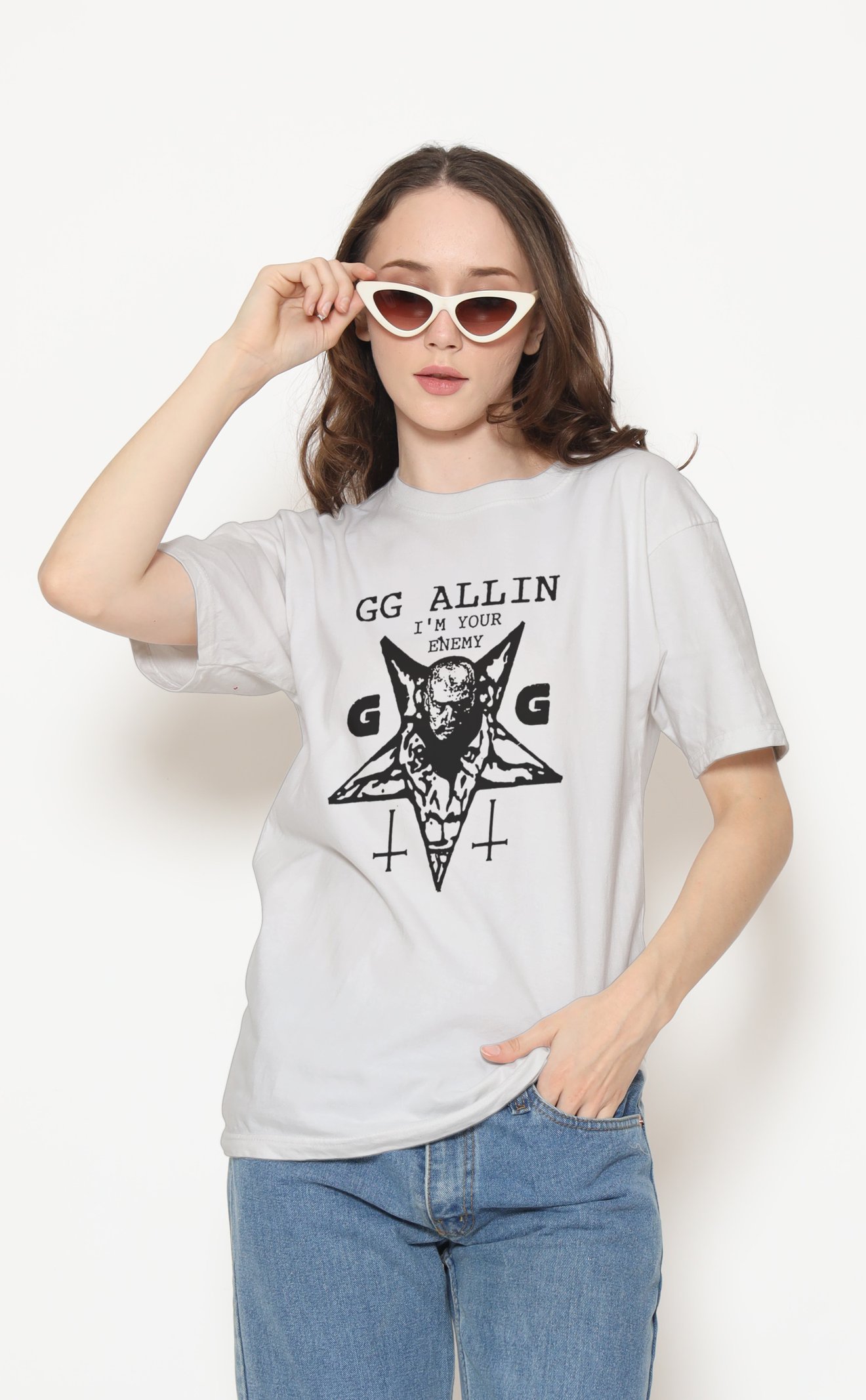 GG Allin Unisex Beyaz Tişört