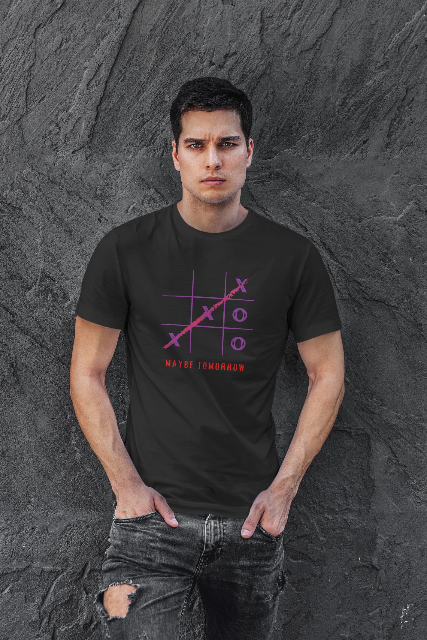 Tomorrow Dijital Baskı Siyah Unisex Tişört
