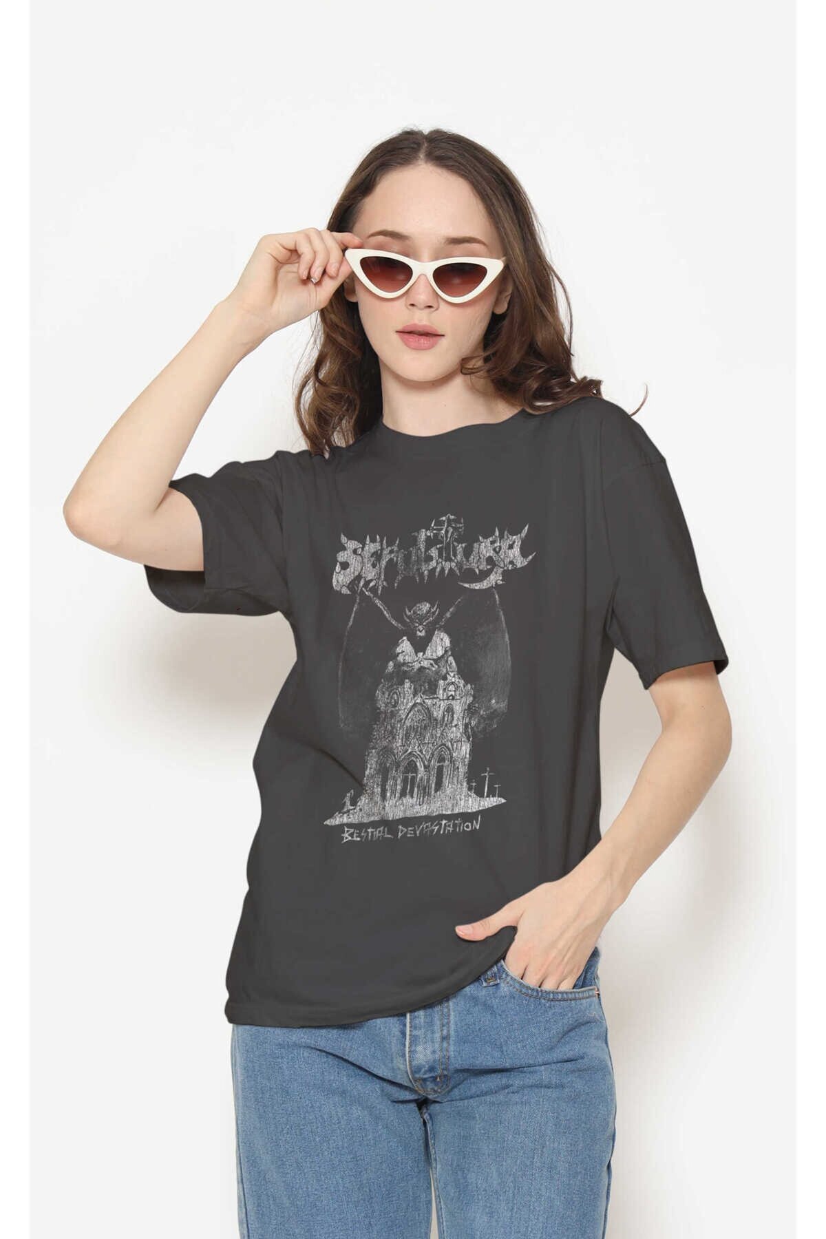 Sepultura Dijital Baskı Siyah Unisex Tişört