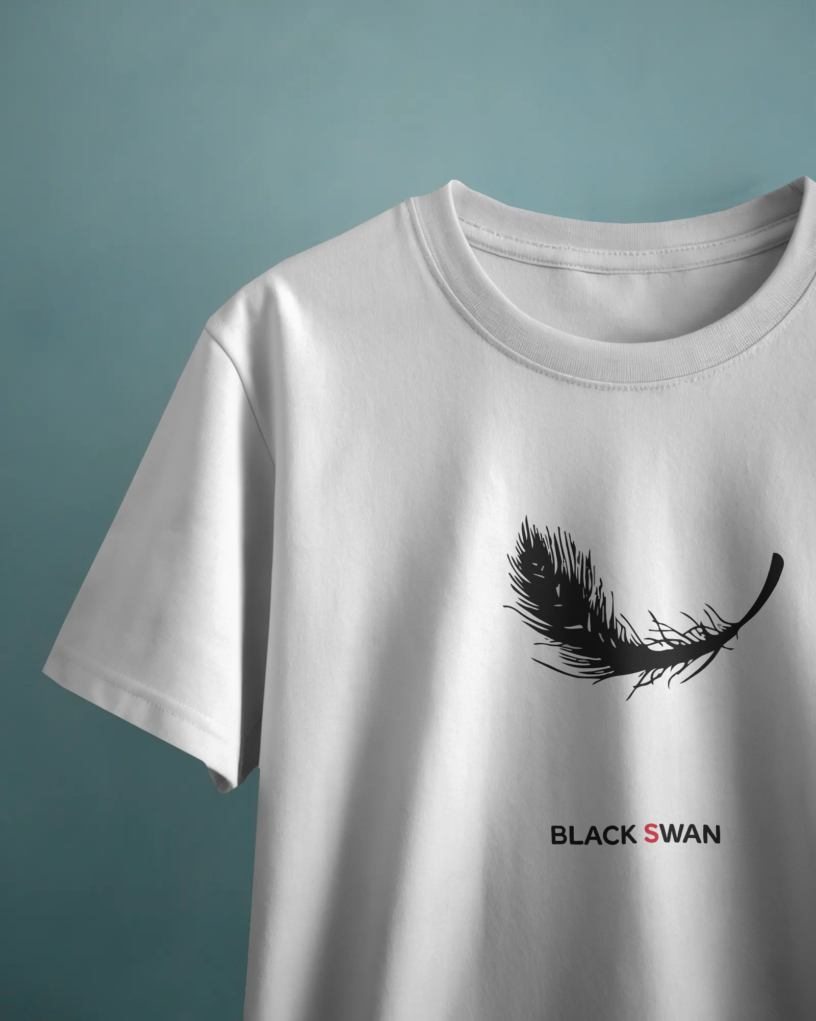 Black Swan Unisex Beyaz Tişört