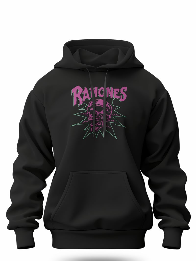 Ramones Kafatası Kapüşonlu Sweatshirt