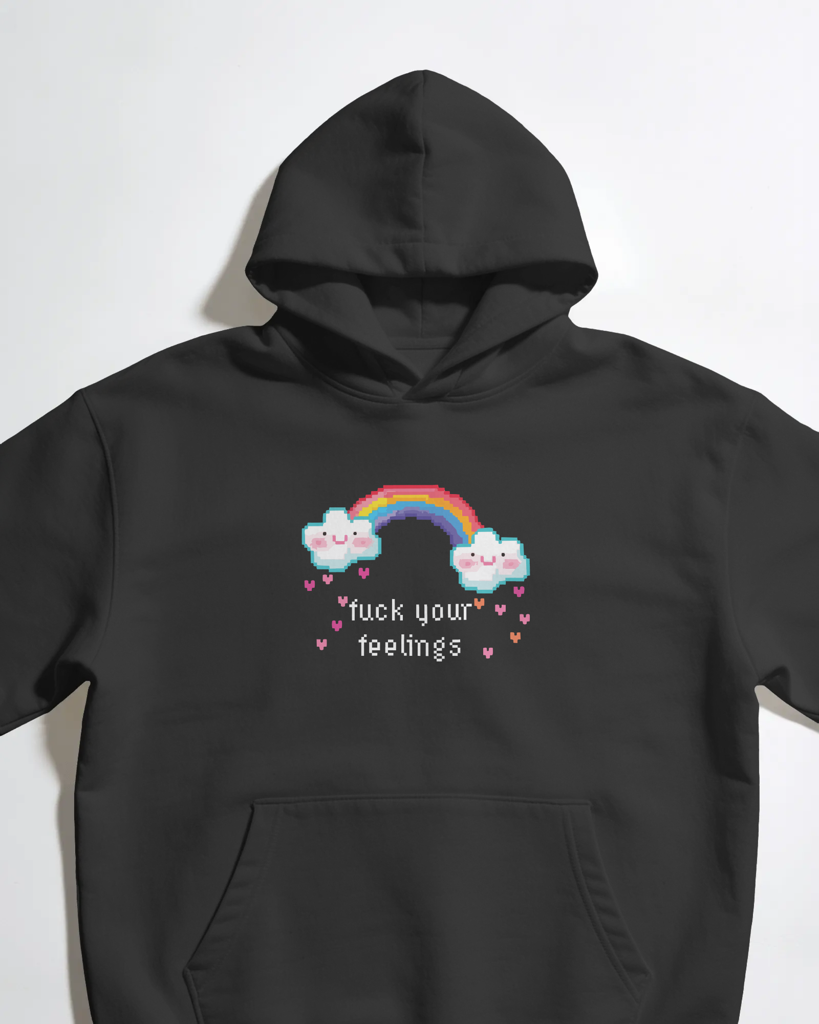 Your Feelings Unisex Siyah Kapüşonlu Sweatshirt