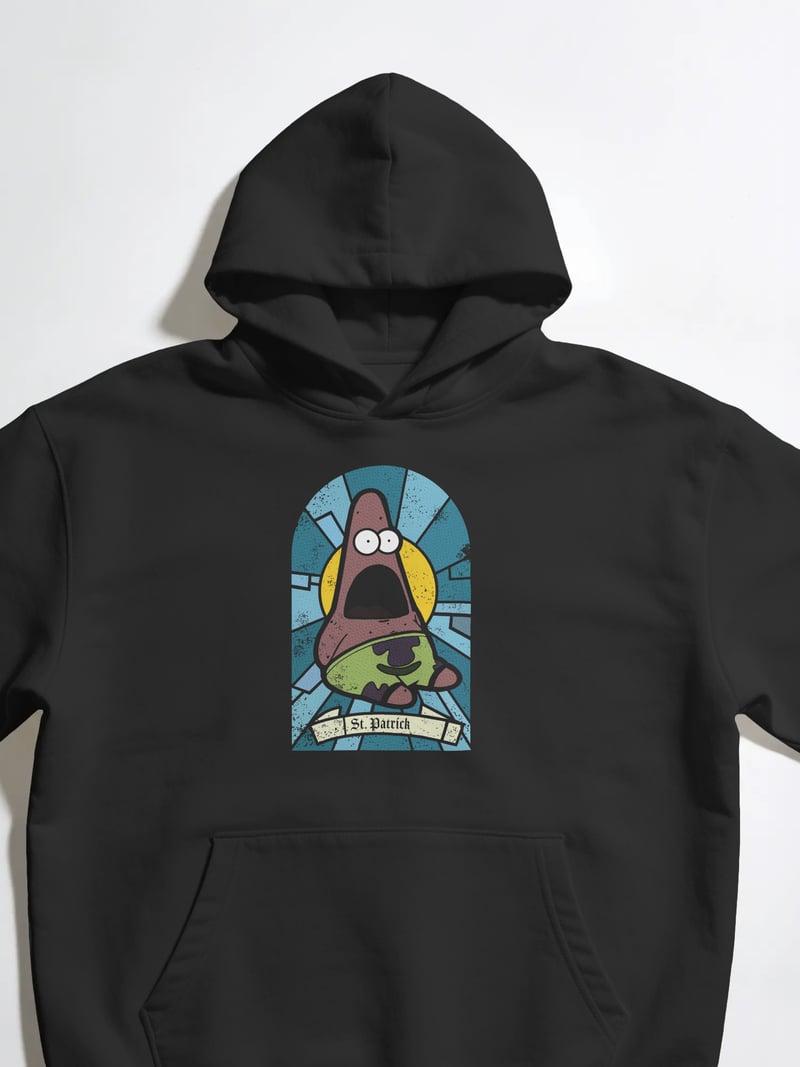 St. Patrick Siyah Kapüşonlu Sweatshirt