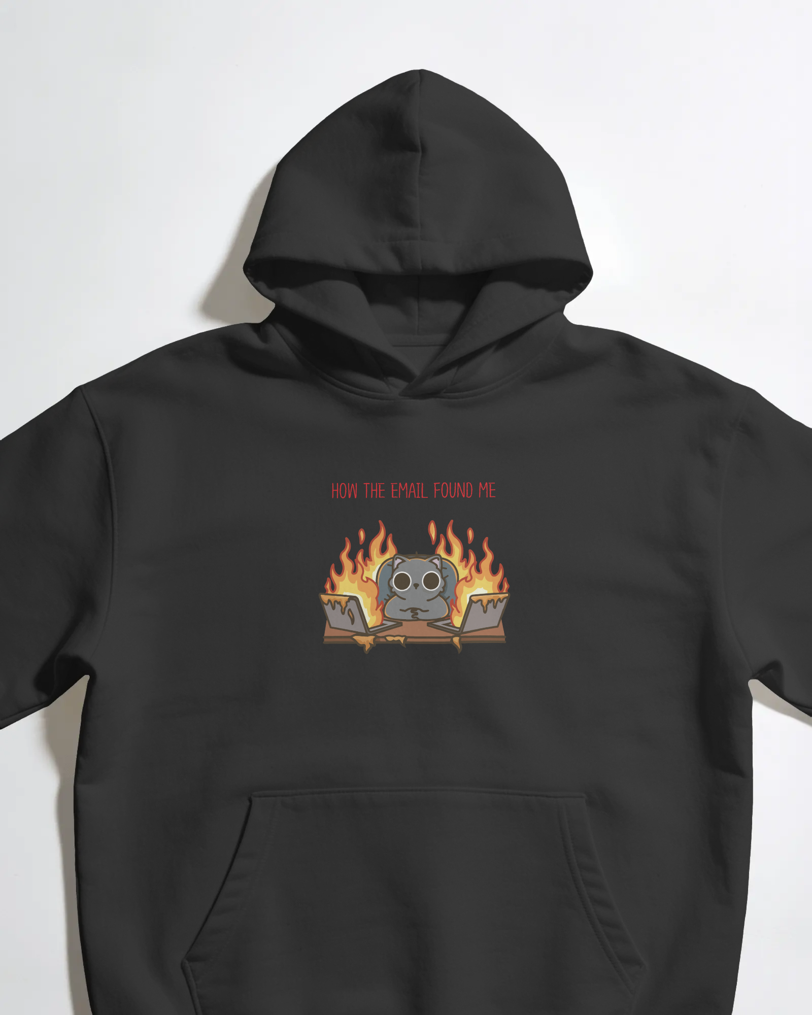 How the Email Found Me Unisex Siyah Kapüşonlu Sweatshirt