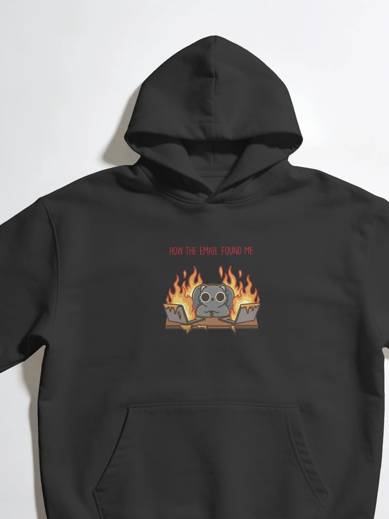 How the Email Found Me Unisex Siyah Kapüşonlu Sweatshirt