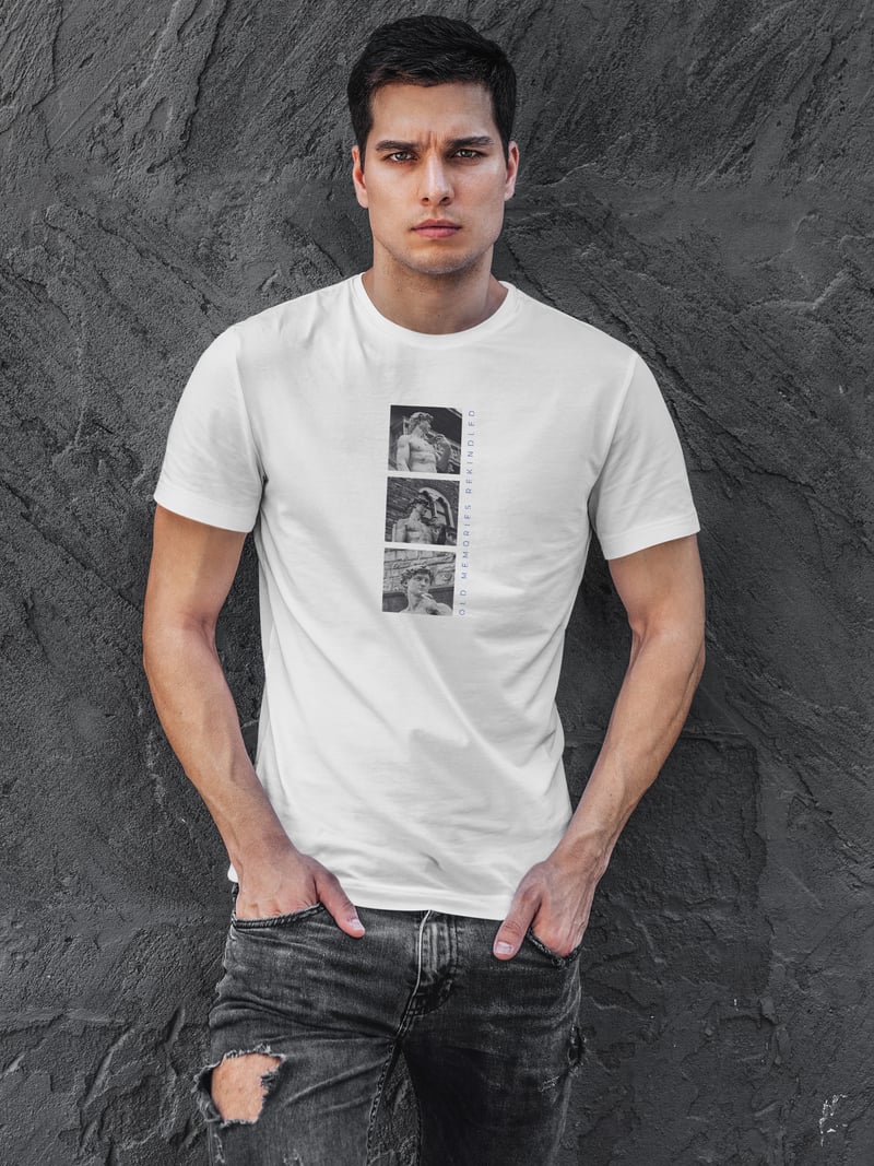 Memories Dijital Baskı Beyaz Unisex Tişört