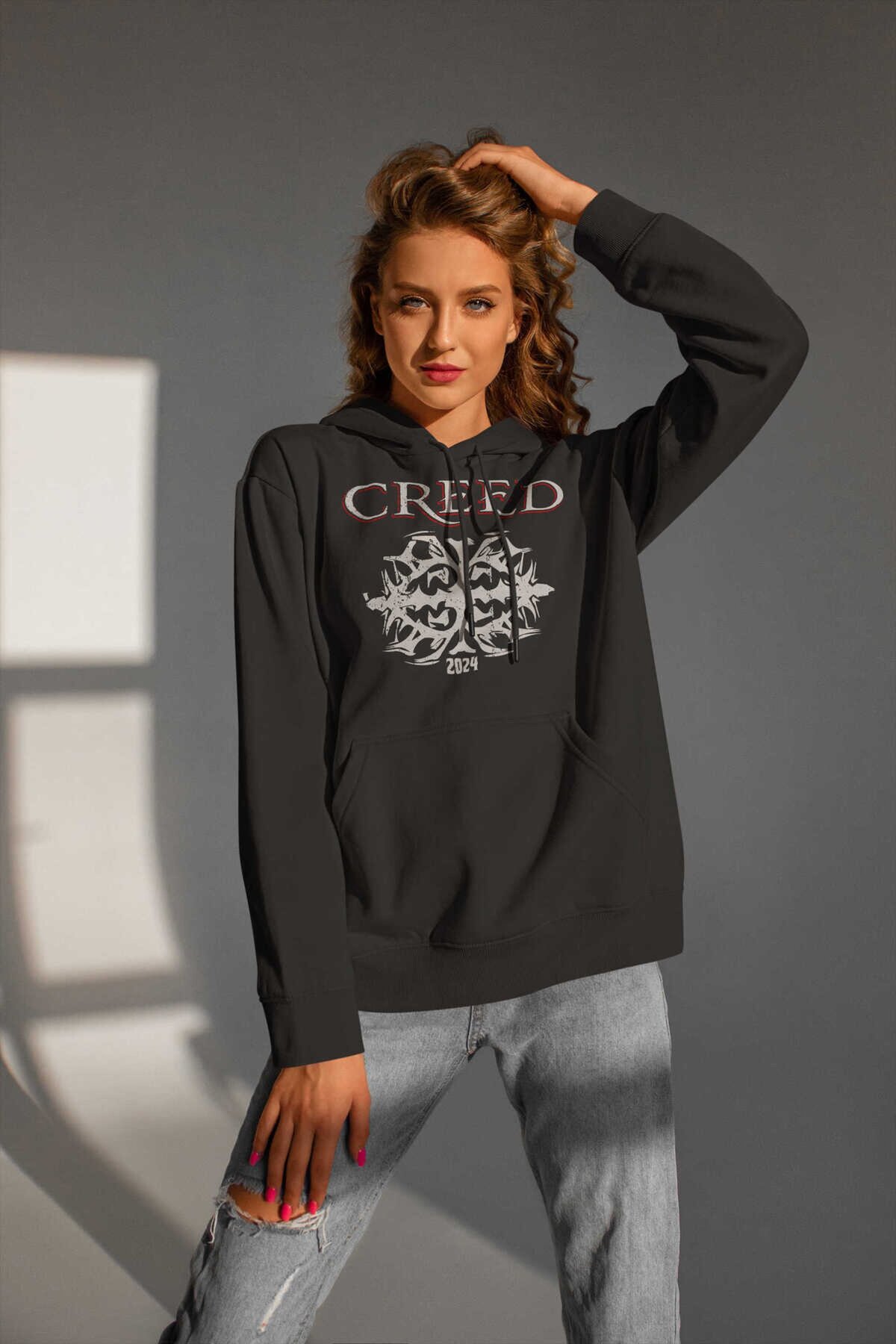 Creed Dijital Baskı Kapüşonlu Unisex Sweatshirt