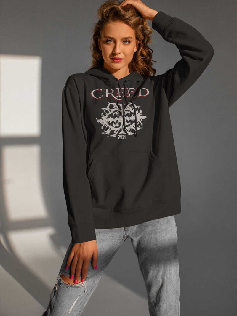 Creed Dijital Baskı Kapüşonlu Unisex Sweatshirt
