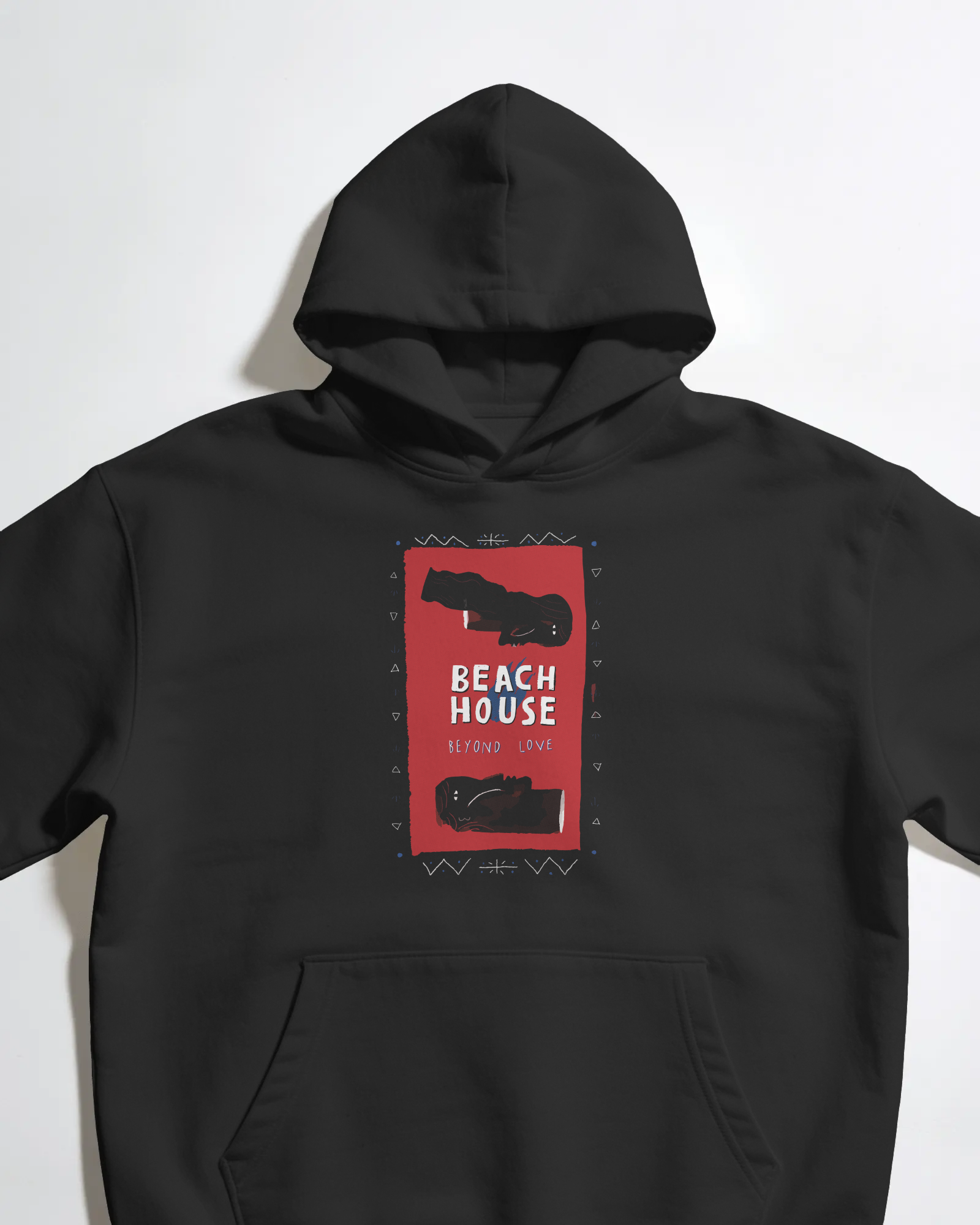 Beach House Siyah Kapüşonlu Sweatshirt