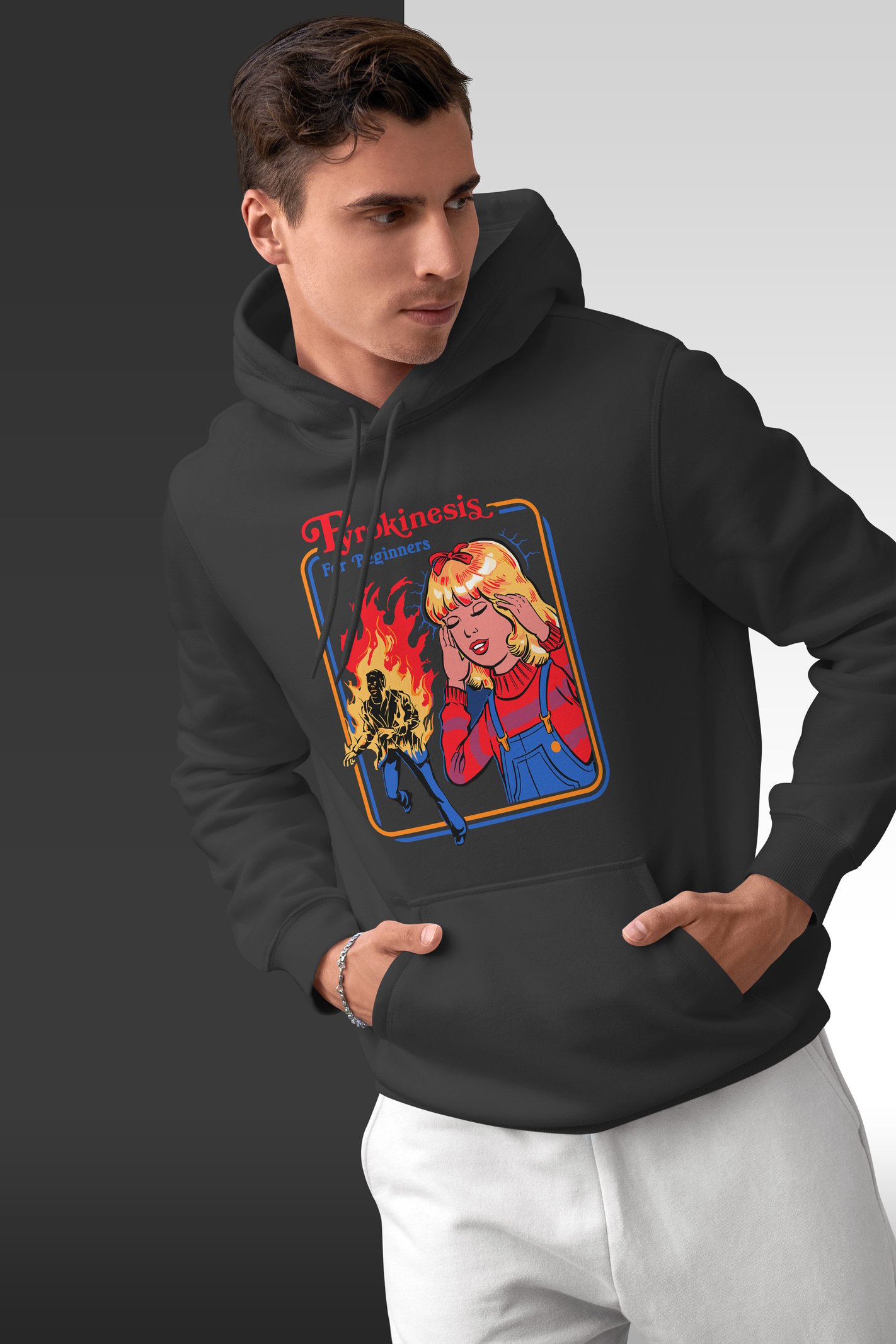 Pyroknesis Alev Kapüşonlu Sweatshirt