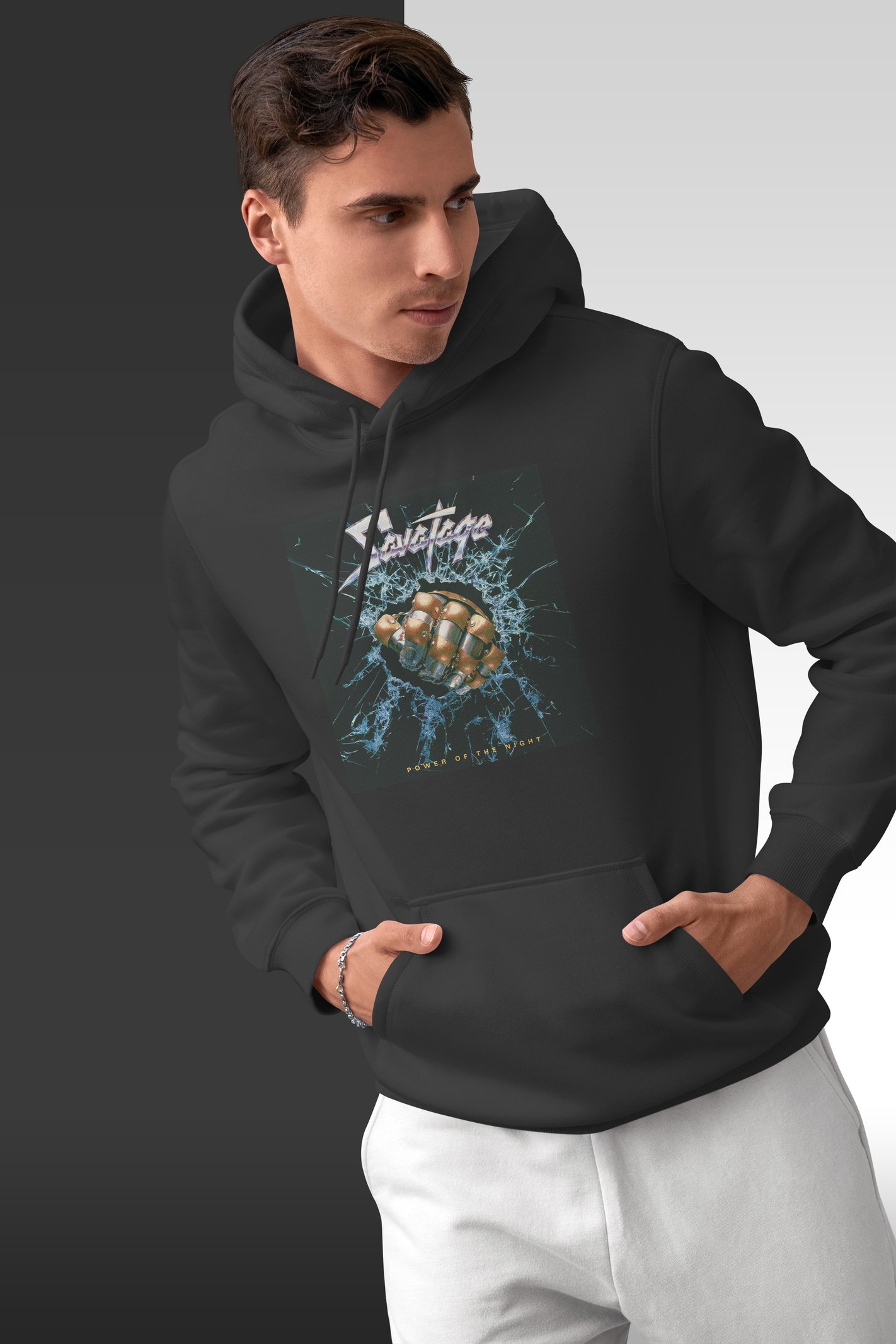 Savatage Yumruk Kapüşonlu Sweatshirt