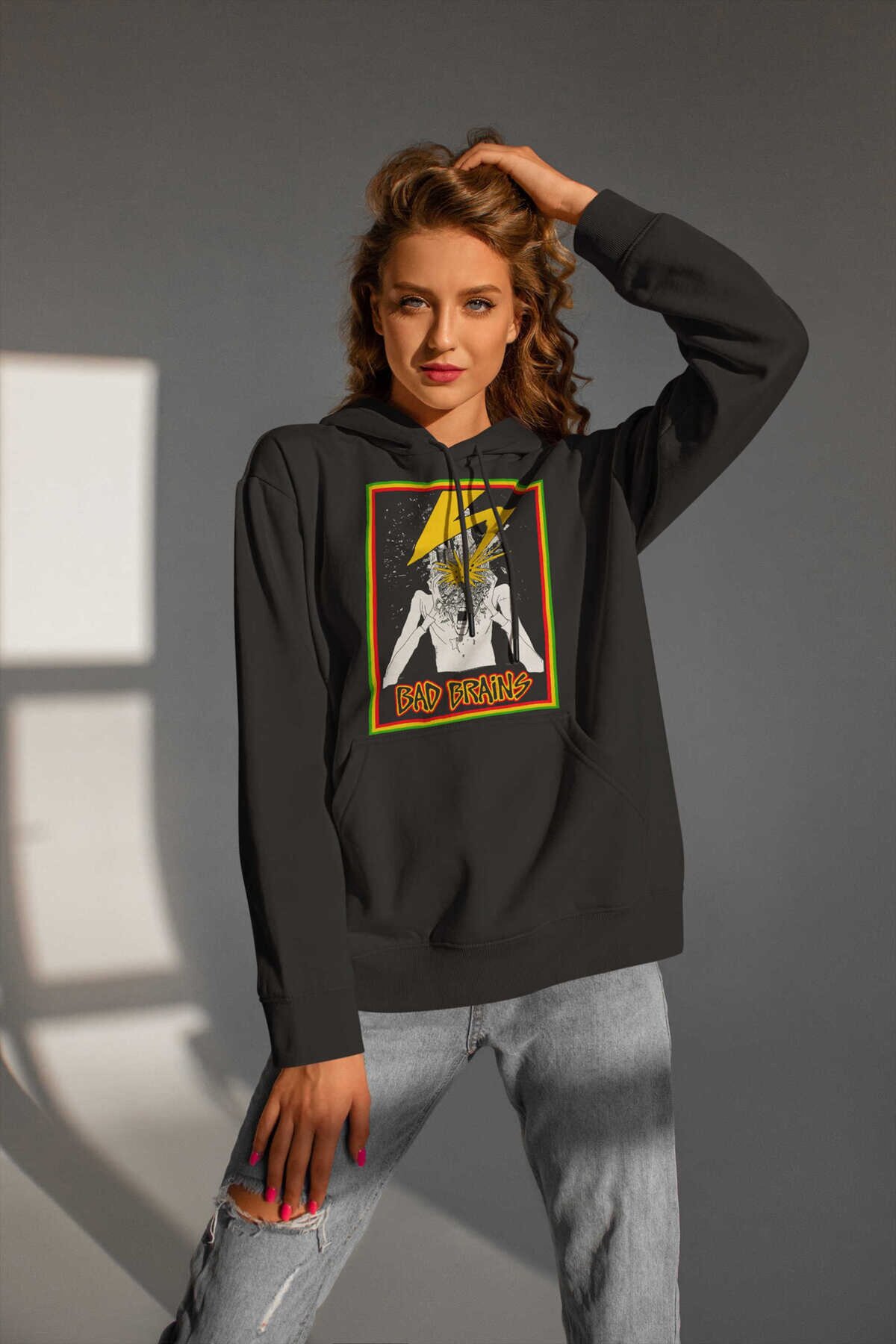 Bad Brains Dijital Baskı Kapüşonlu Unisex Sweatshirt