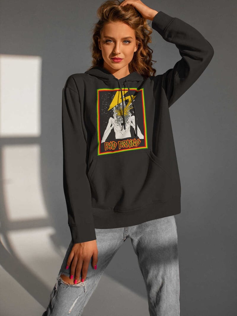 Bad Brains Dijital Baskı Kapüşonlu Unisex Sweatshirt