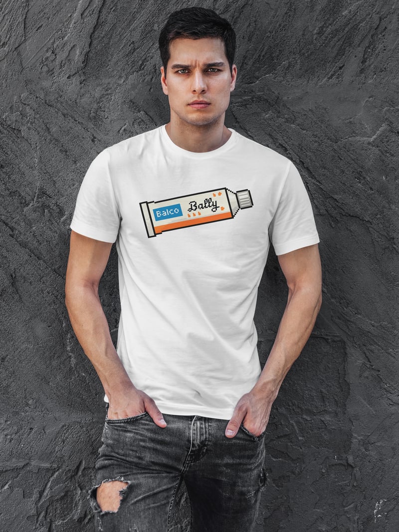 BalcoBally Dijital Baskı Beyaz Unisex Tişört