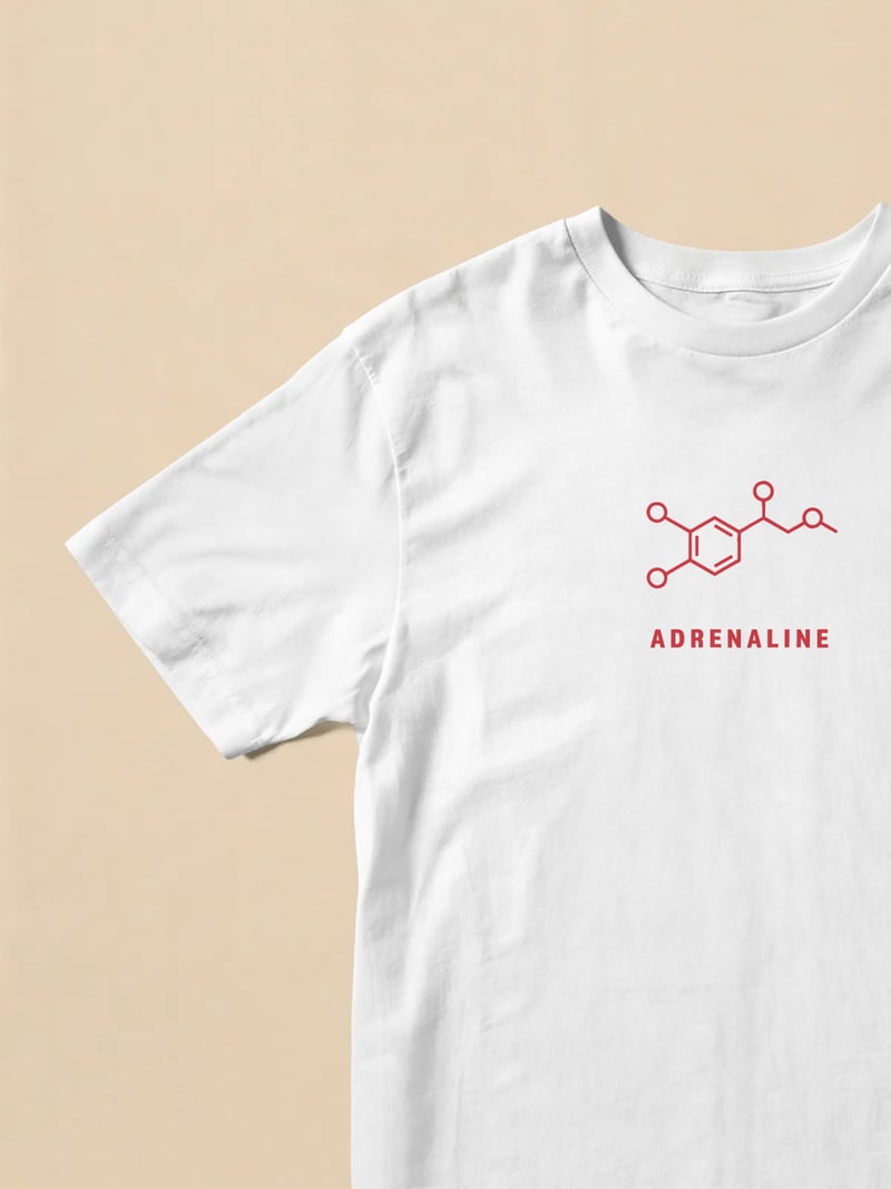Adrenaline Beyaz Tişört