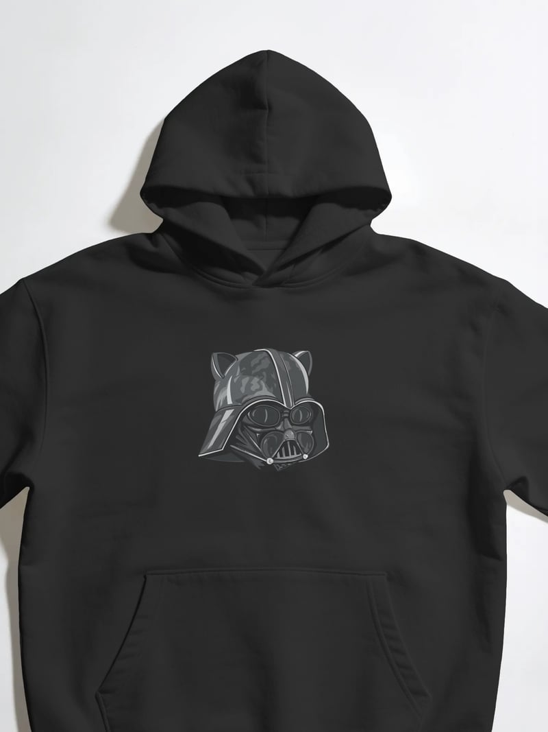 Darth Vader Cat Kapüşonlu Sweatshirt