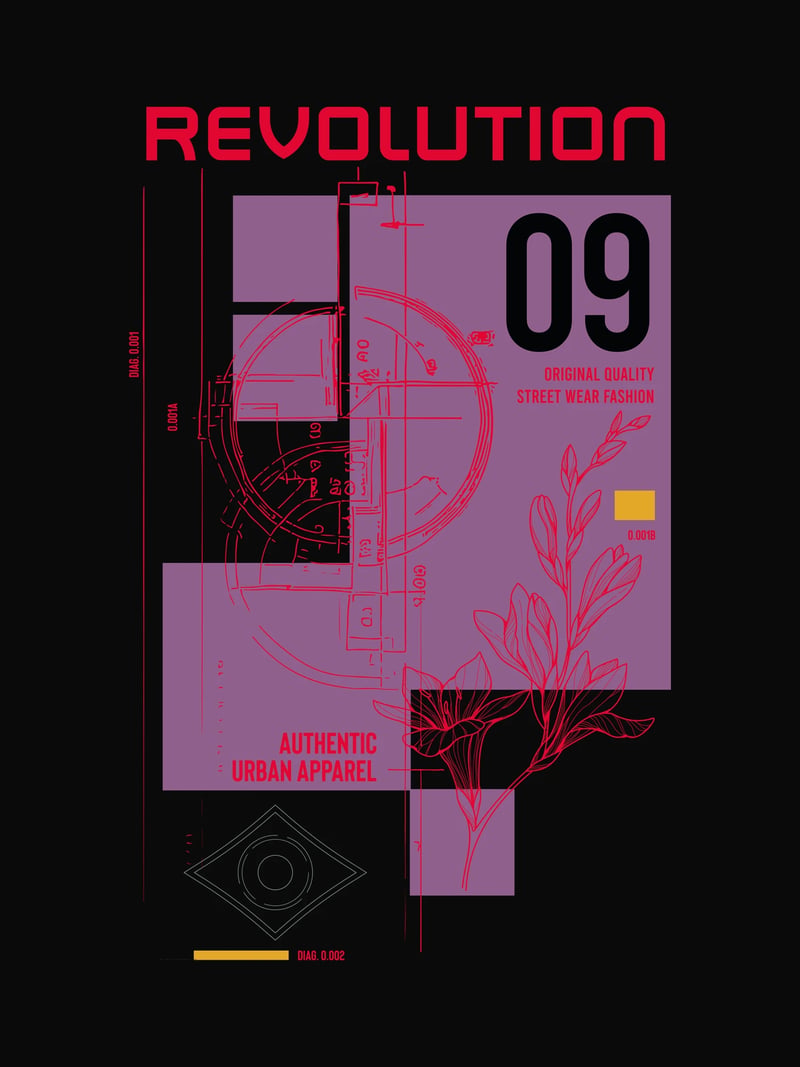 Revolution baskısının kendisi, ürün üzerinde değil