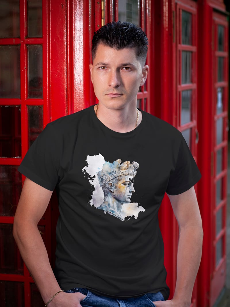 Whale Dijital Baskı Unisex Siyah Tişört