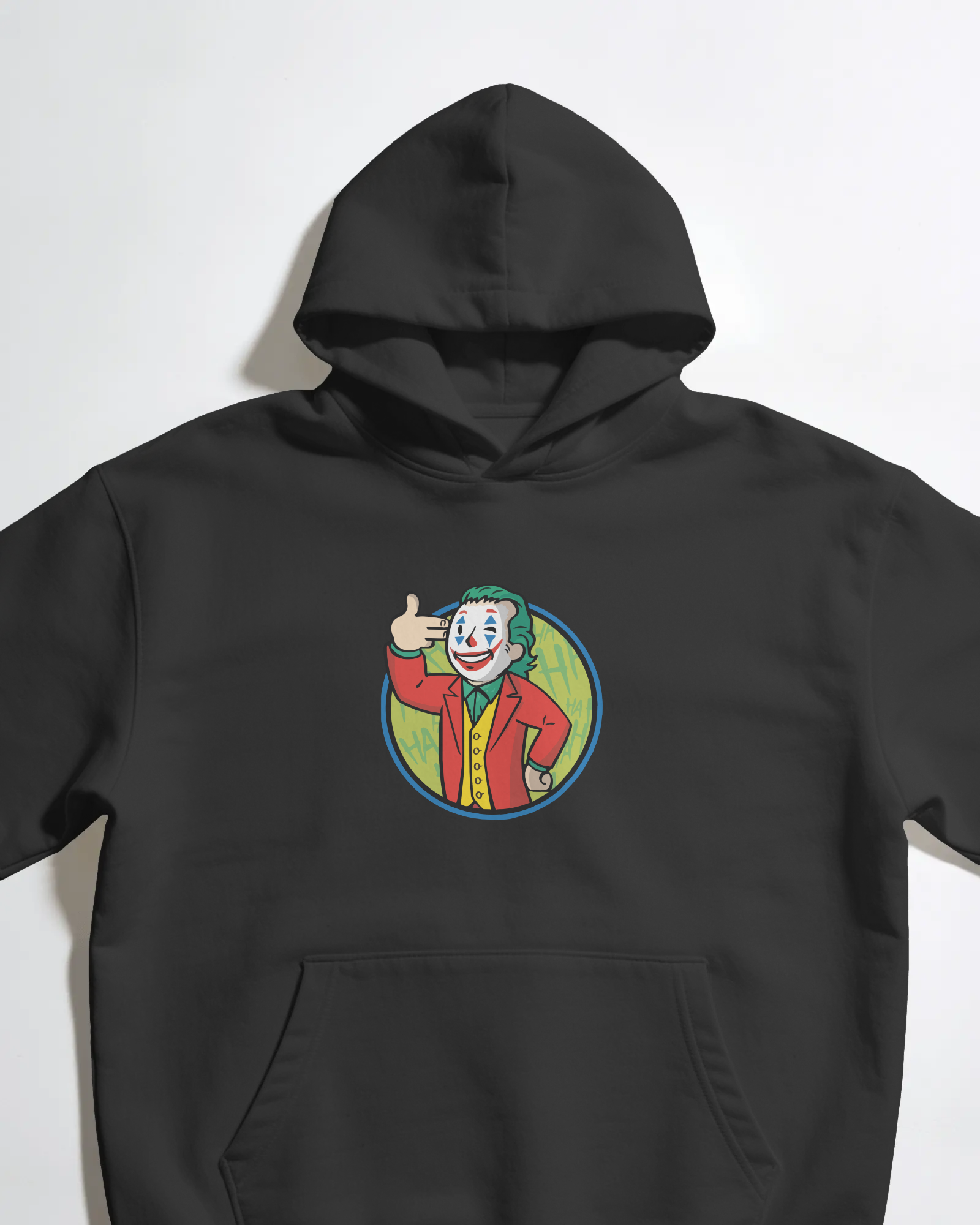 Joker Unisex Siyah Kapüşonlu Sweatshirt