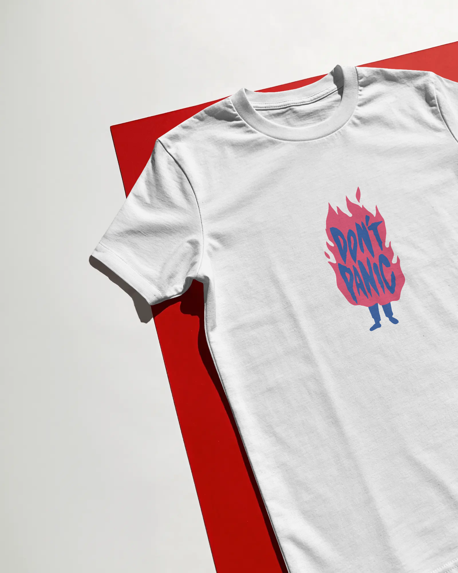 Don't Panic Unisex Beyaz Tişört