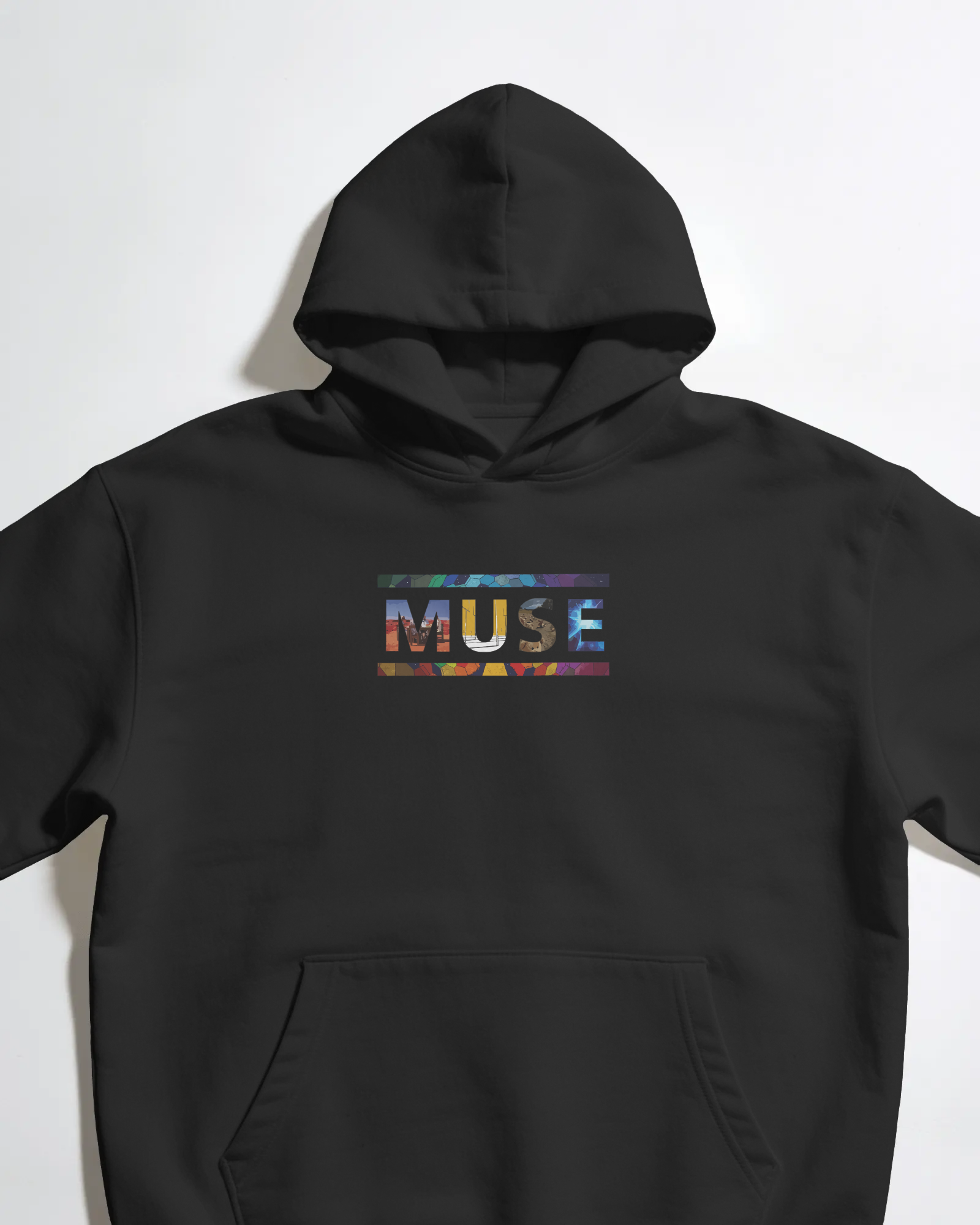 Muse Siyah Kapüşonlu Sweatshirt