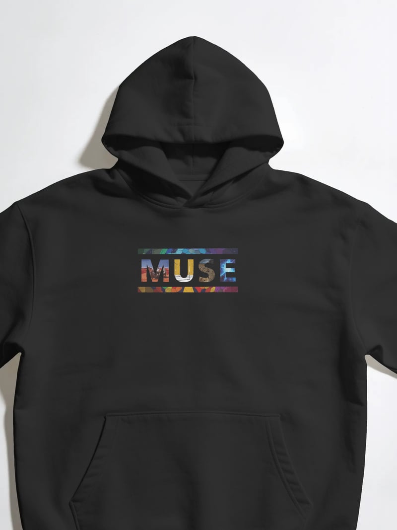 Muse Siyah Kapüşonlu Sweatshirt