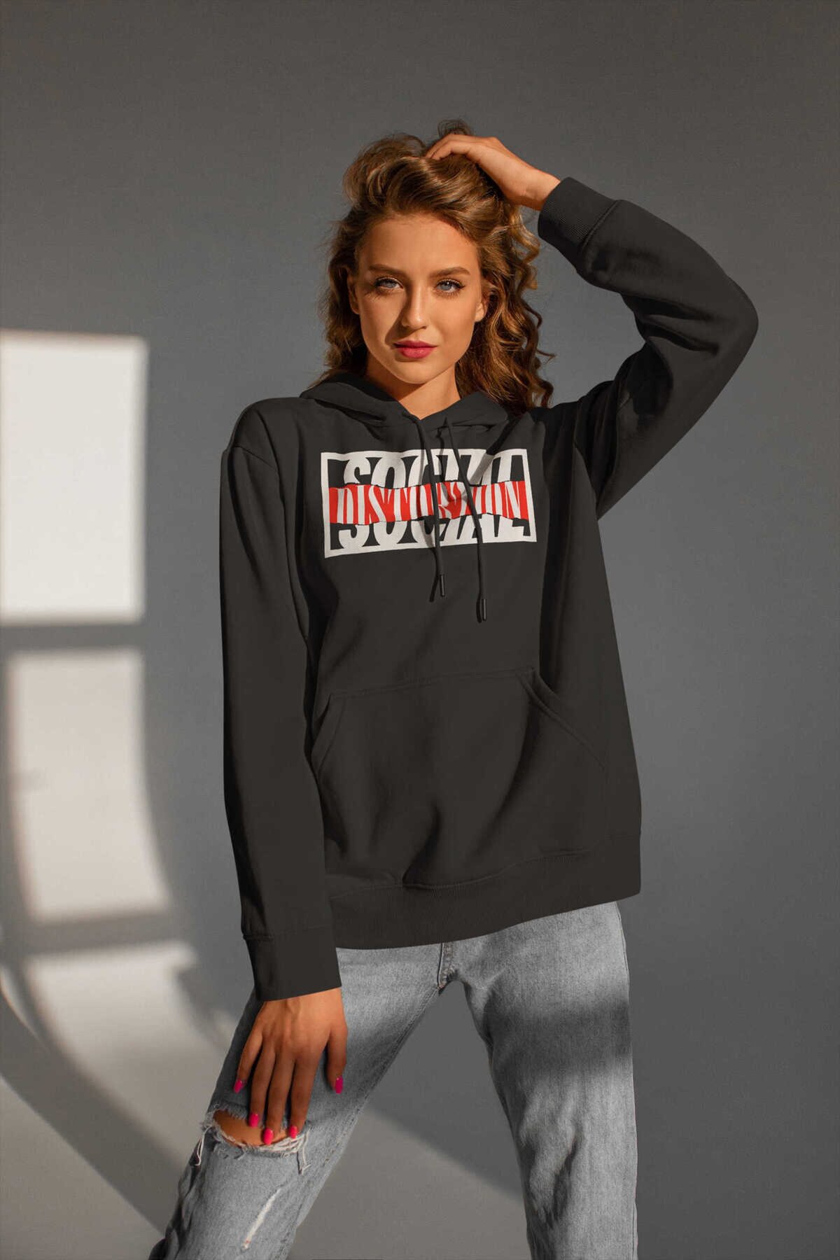 Social Distortion Dijital Baskı Kapüşonlu Unisex Sweatshirt