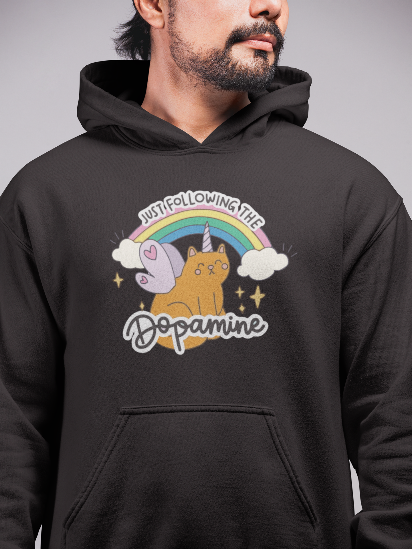 Mutluluk Hormonu Gökkuşağı Kapüşonlu Sweatshirt