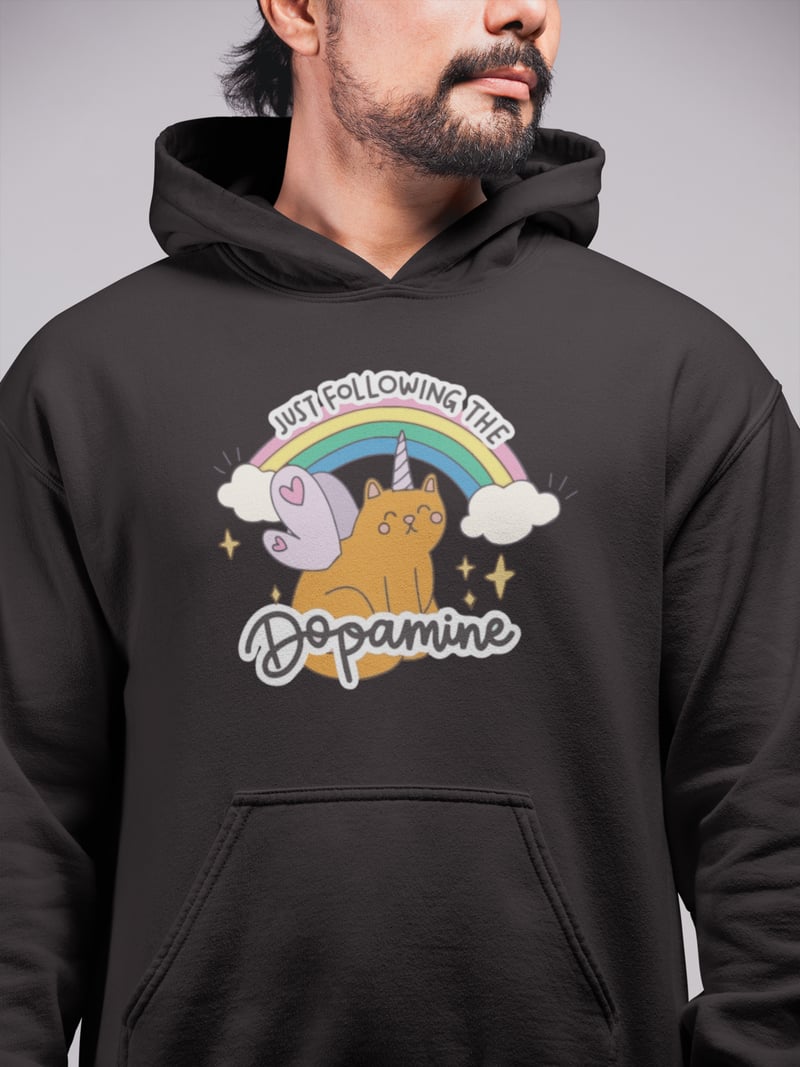 Mutluluk Hormonu Gökkuşağı Kapüşonlu Sweatshirt