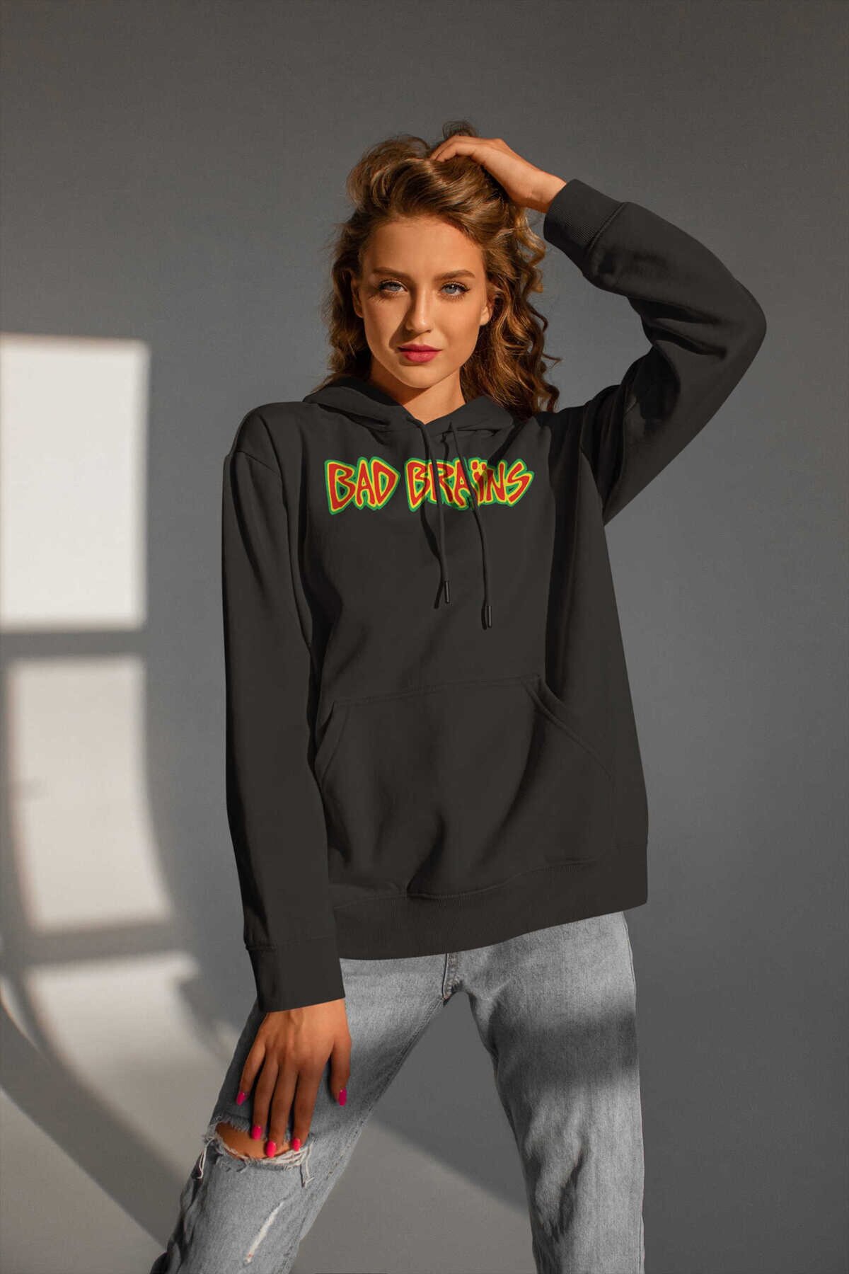 Bad Brains Dijital Baskı Kapüşonlu Unisex Sweatshirt