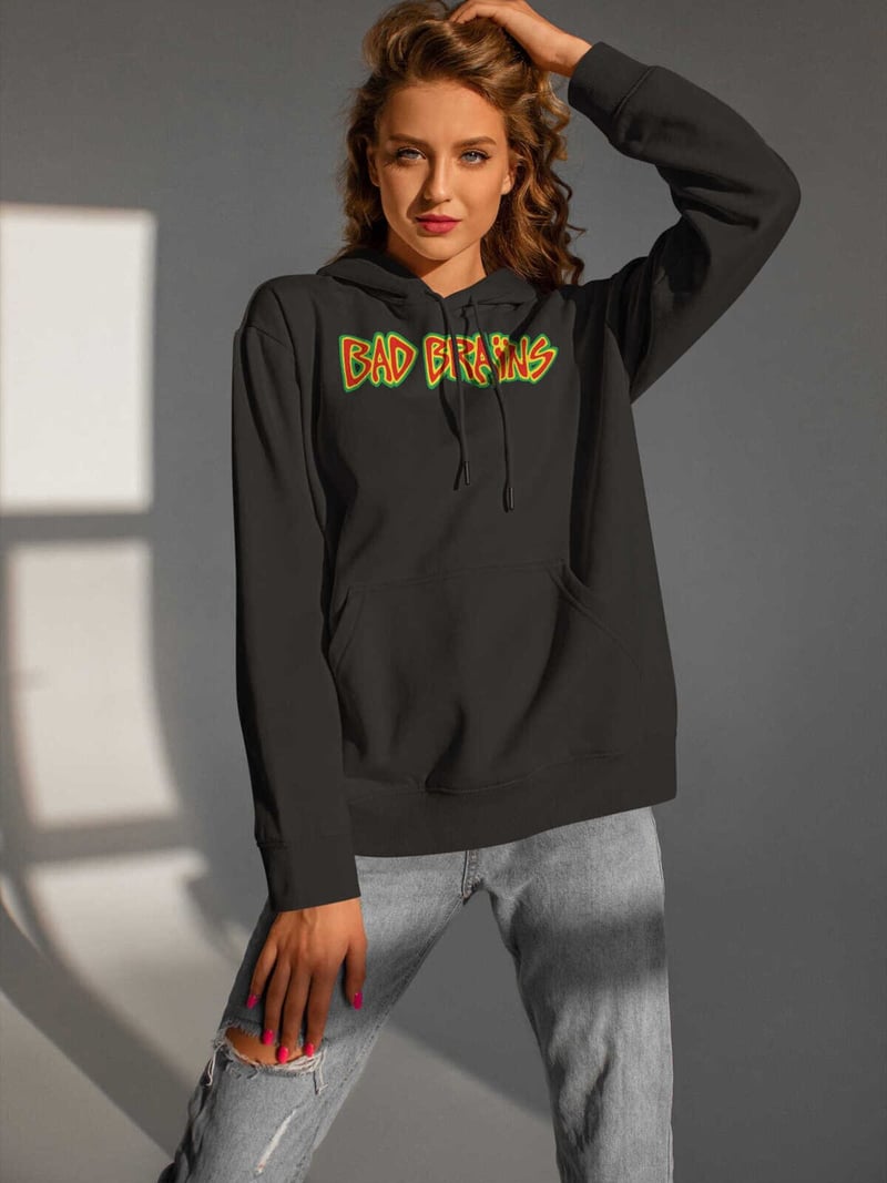 Bad Brains Dijital Baskı Kapüşonlu Unisex Sweatshirt