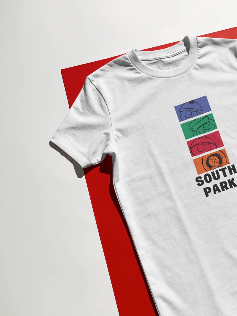 South Park Unisex Beyaz Tişört