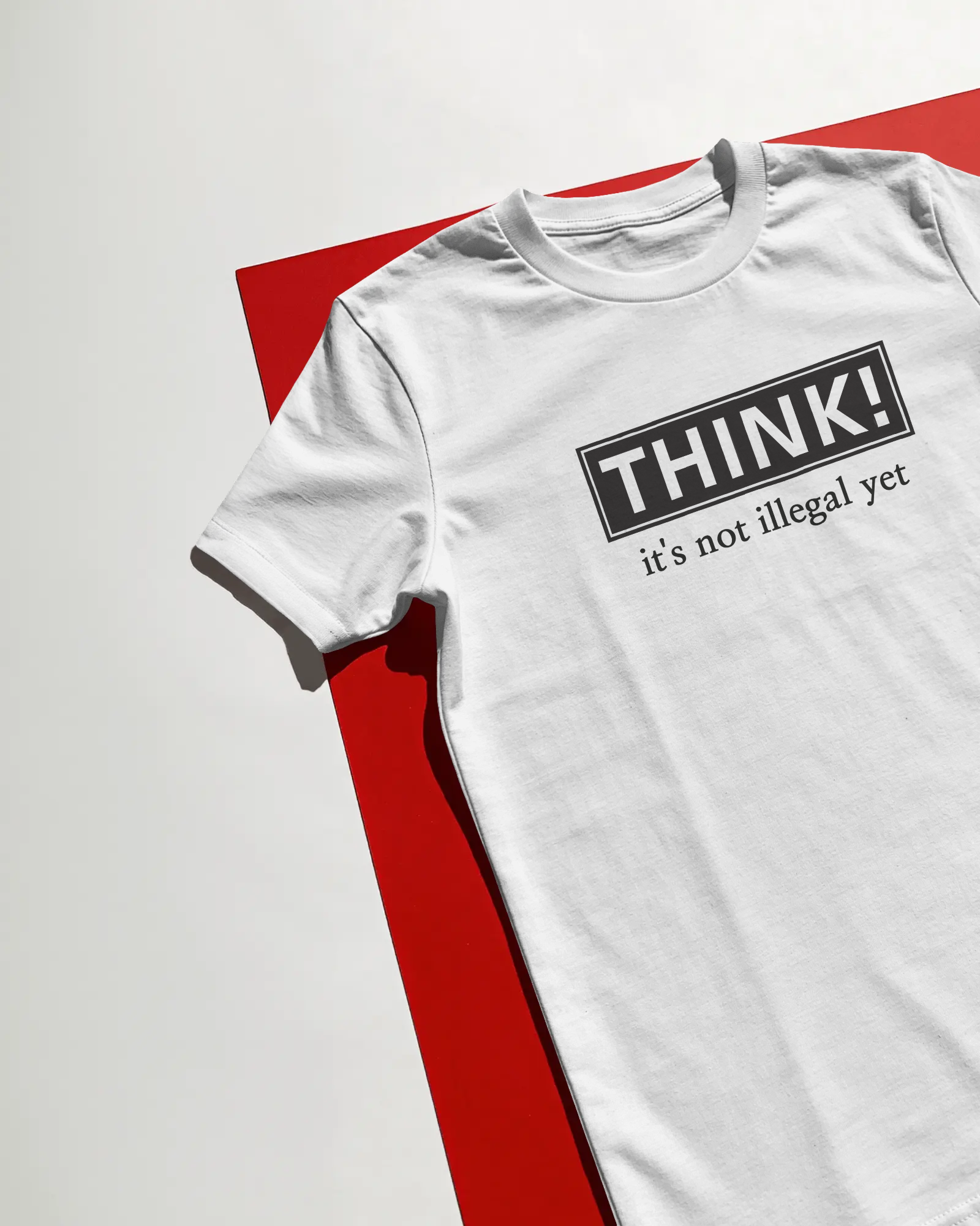 Think Unisex Beyaz Tişört