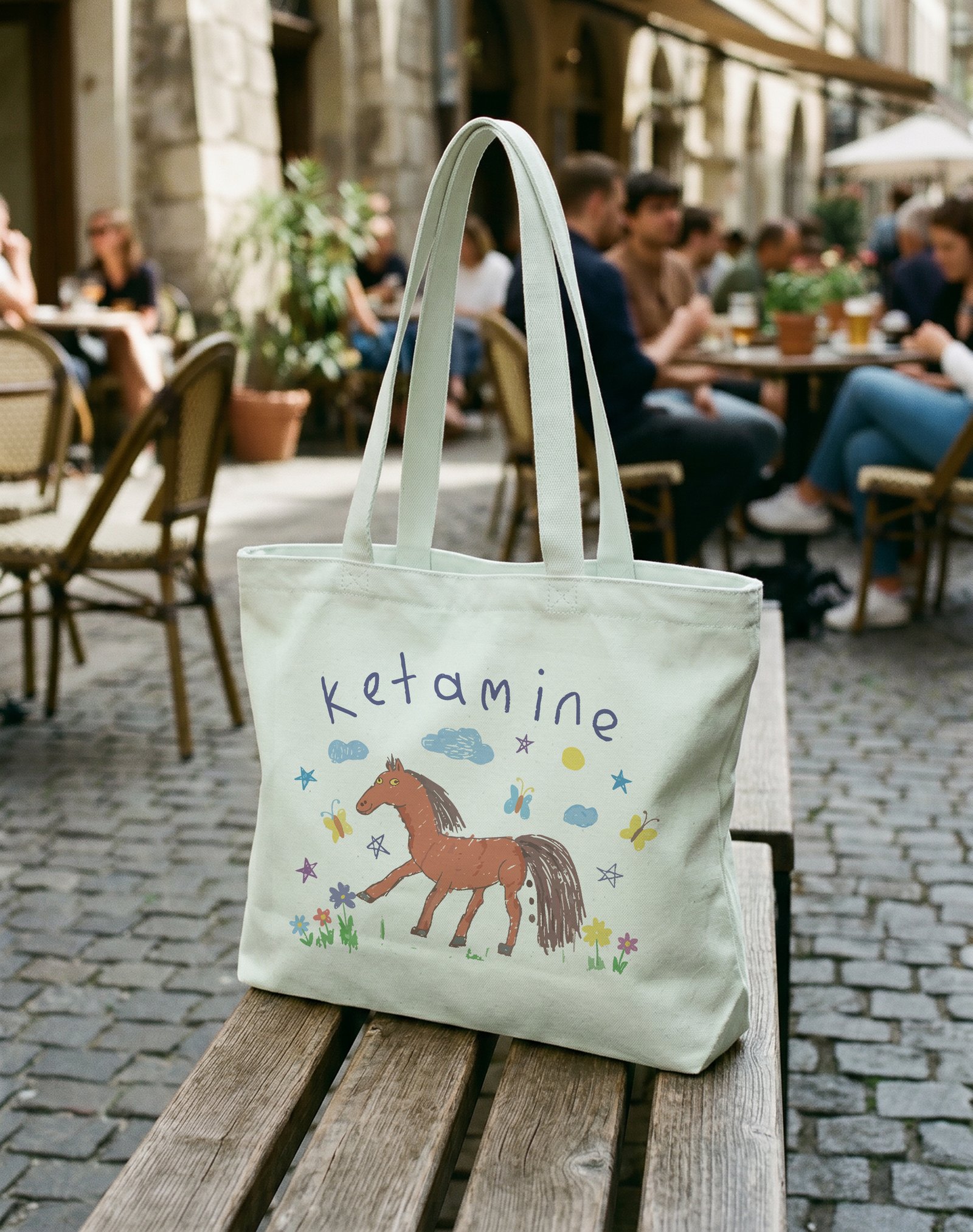Ket*mine At Kanvas Astarlı Fermuarlı Omuz Çantası