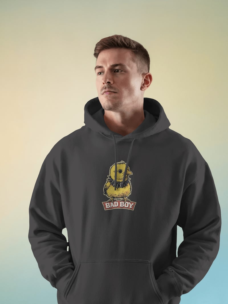Bad Boy Unisex Siyah Kapüşonlu Sweatshirt