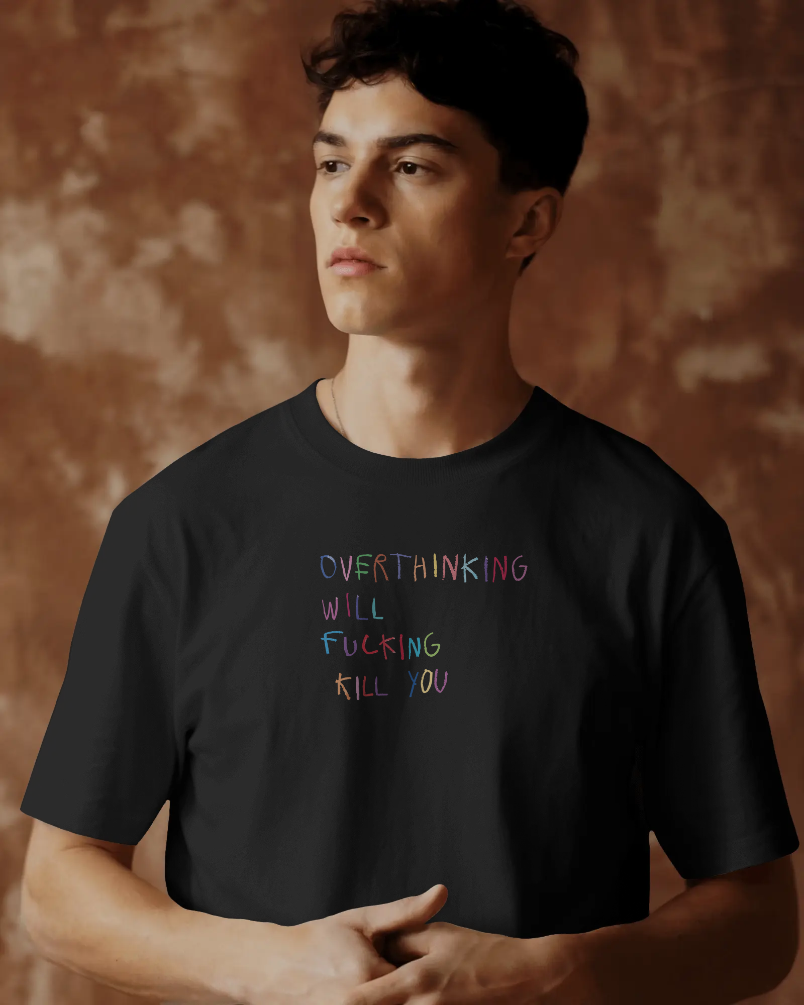 Overthinking Siyah Tişört