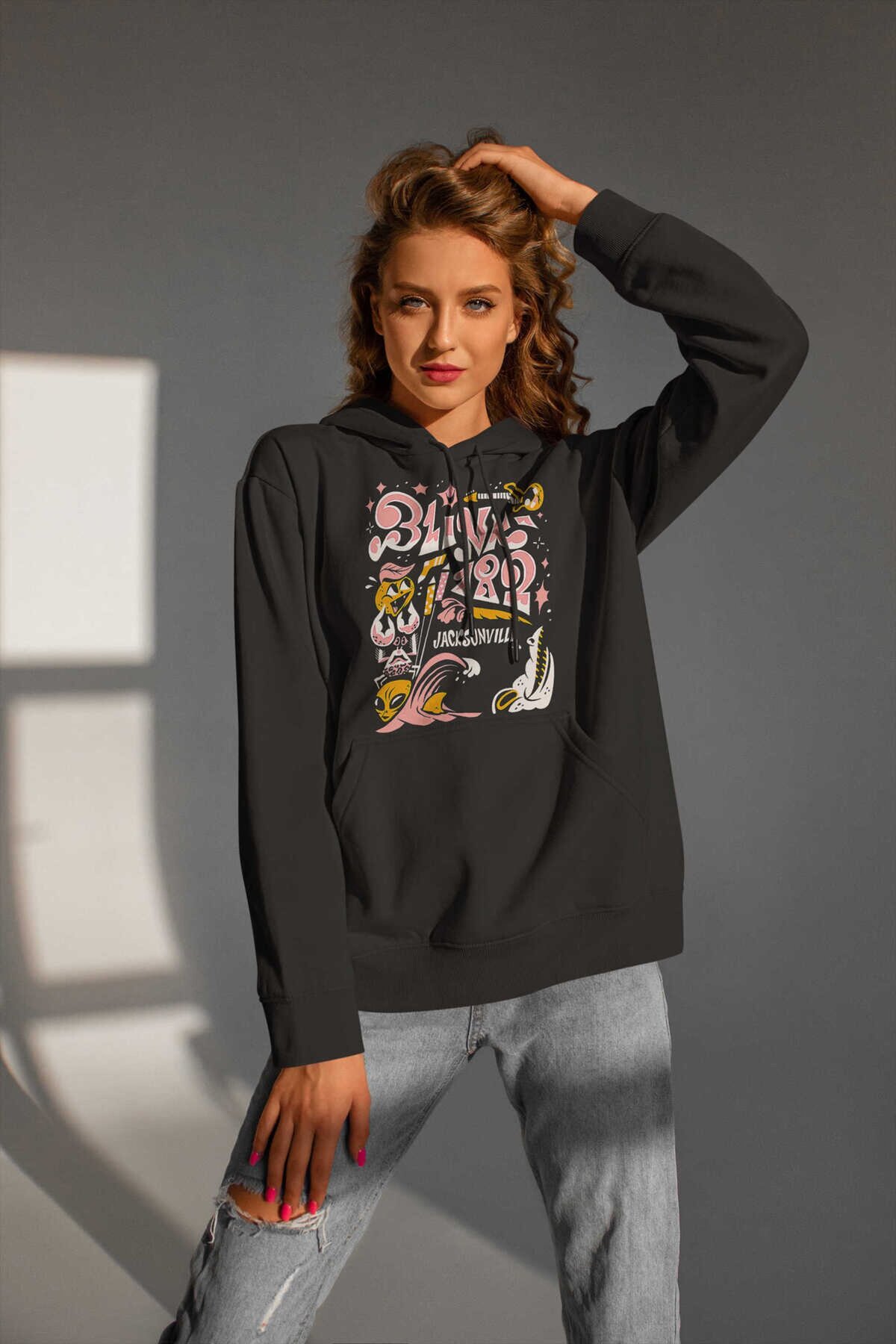 Blink 182 Uzaylı Kapüşonlu Sweatshirt