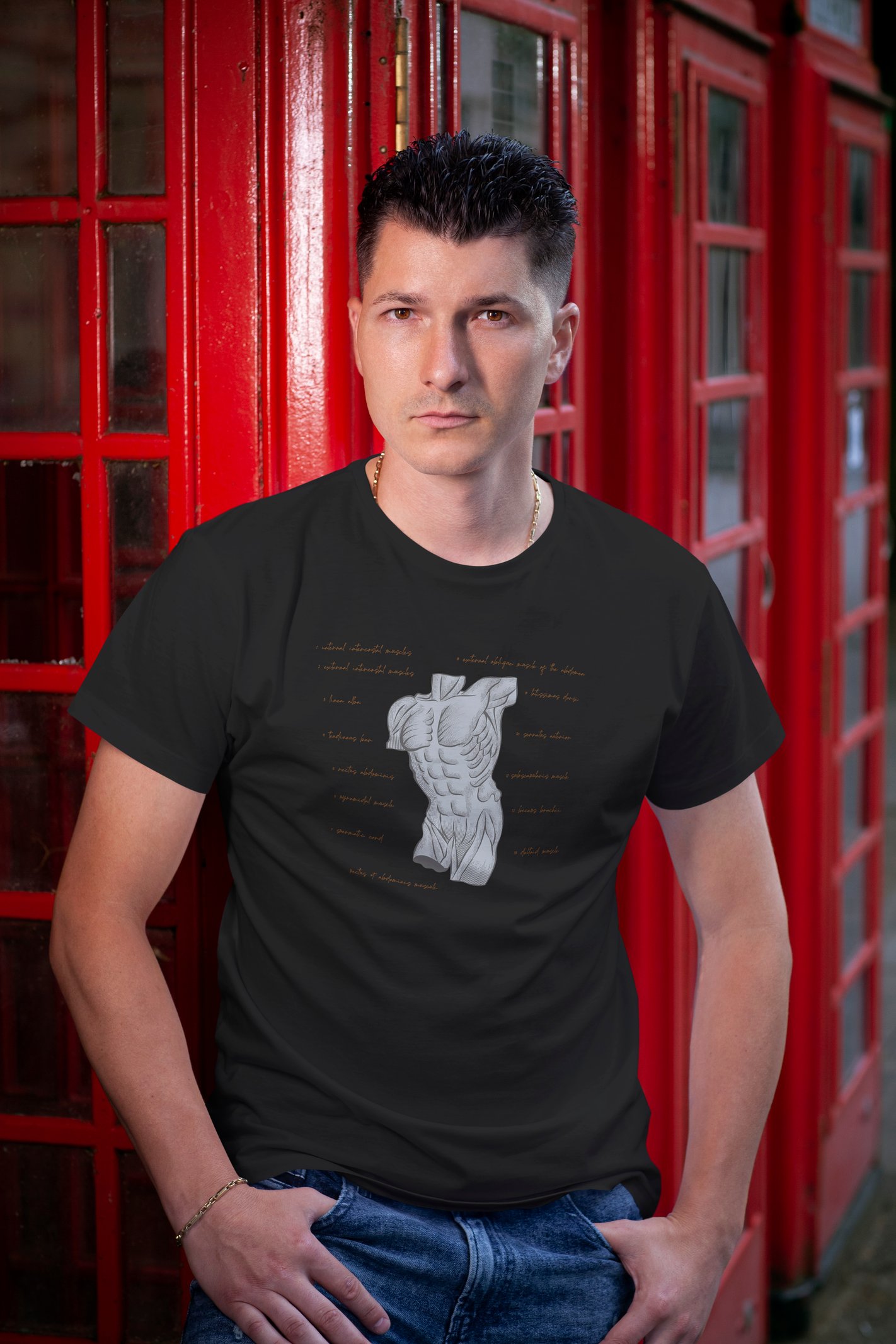 Urban Dijital Baskı Unisex Siyah Tişört