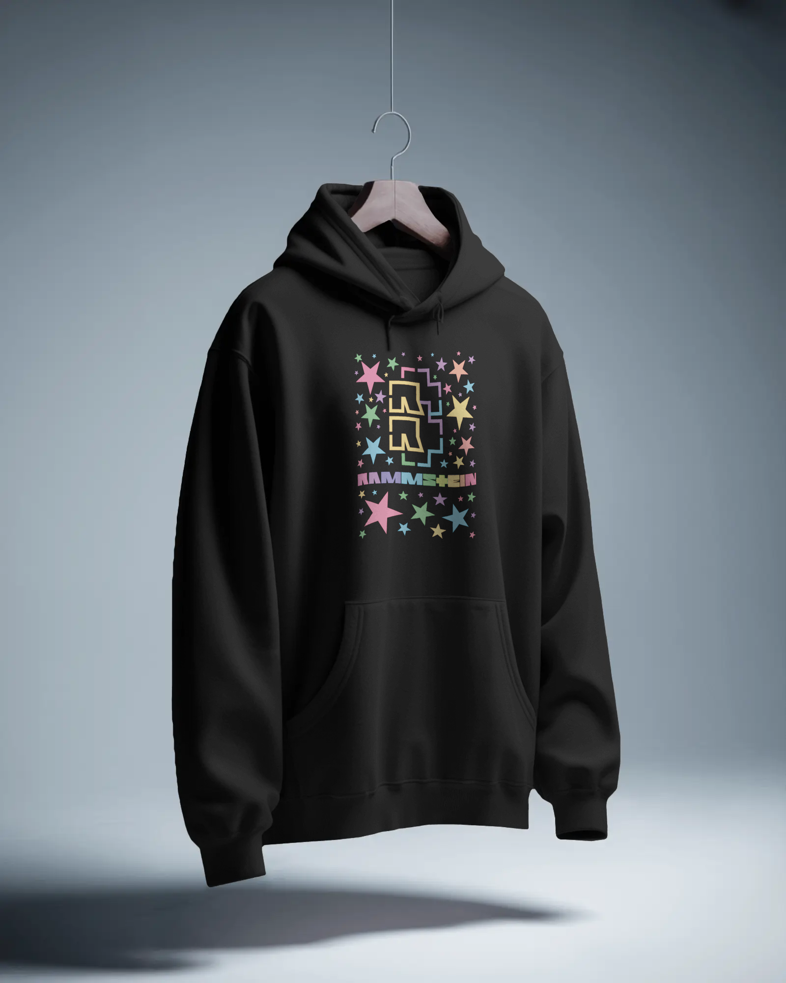 Rammstein Siyah Kapüşonlu Sweatshirt