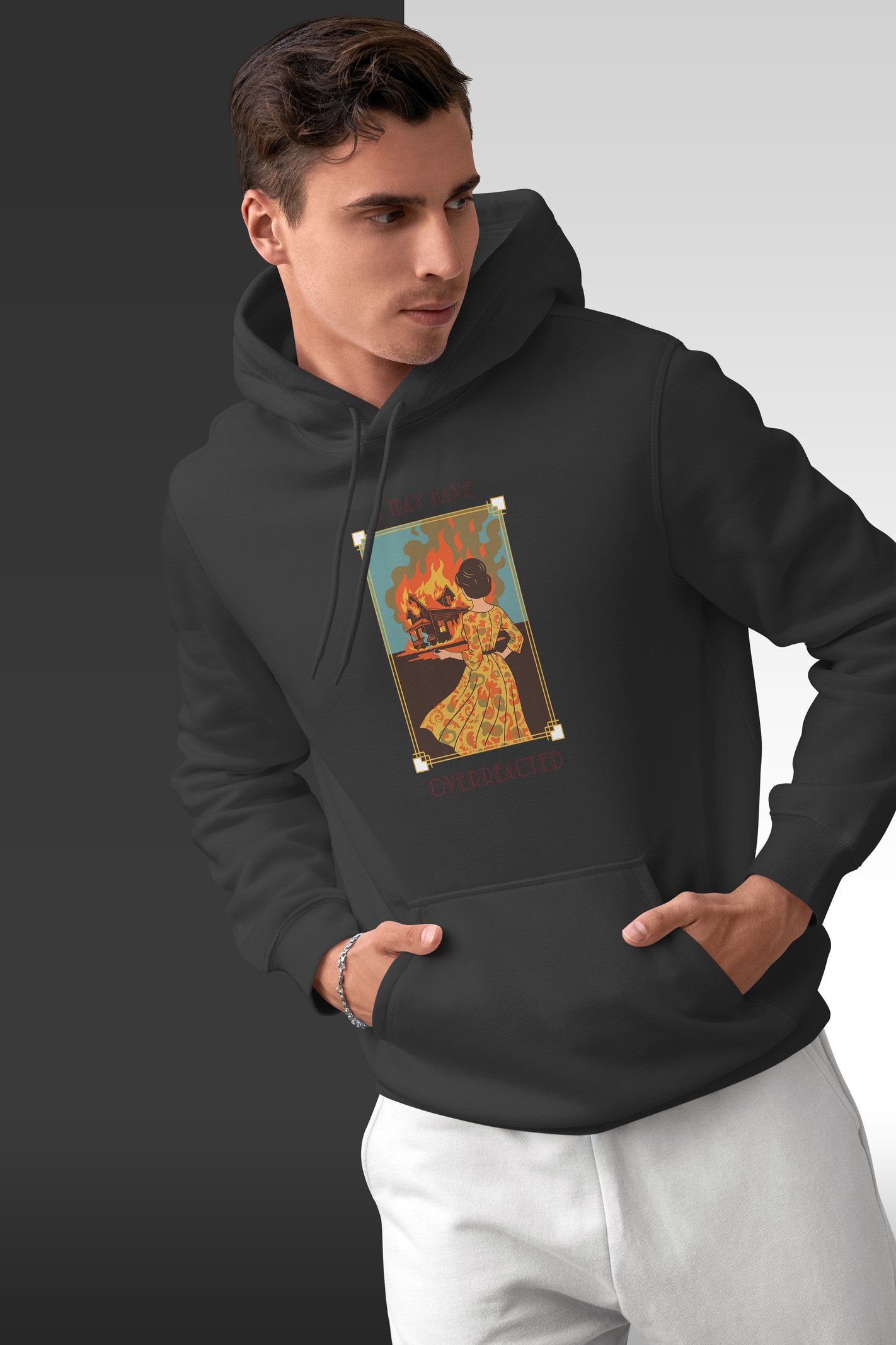 Overreact Kapüşonlu Unisex Sweatshirt