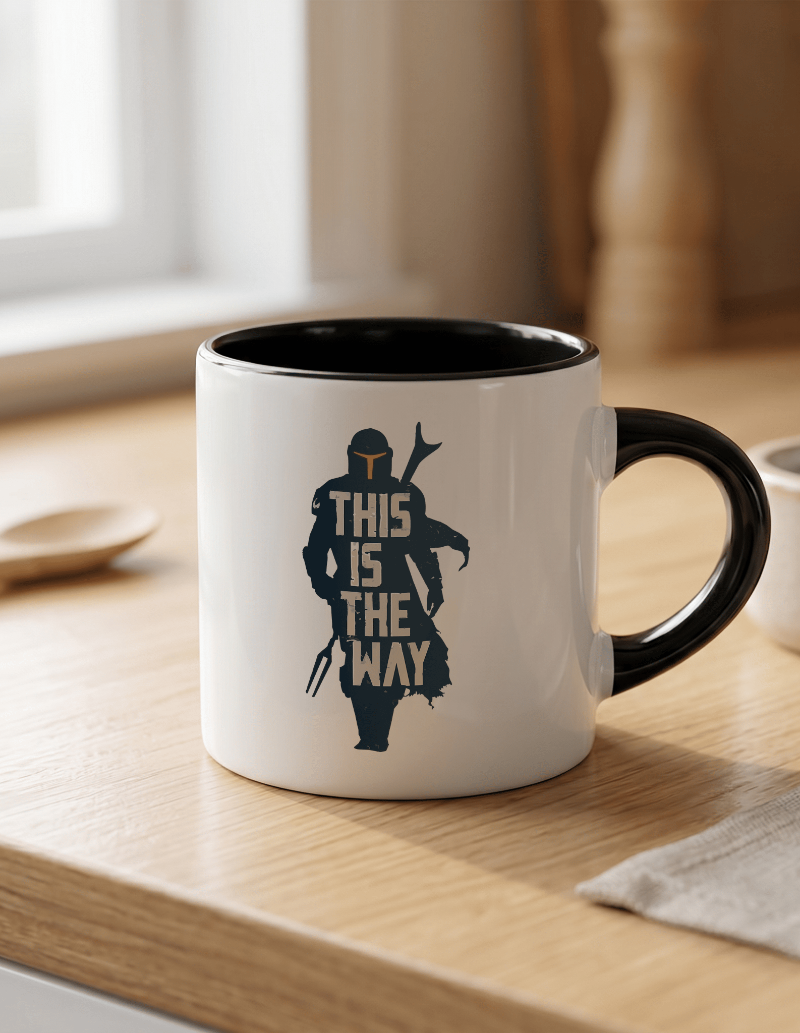 Star Wars 180 ml Beyaz Siyah Kahve Kupası