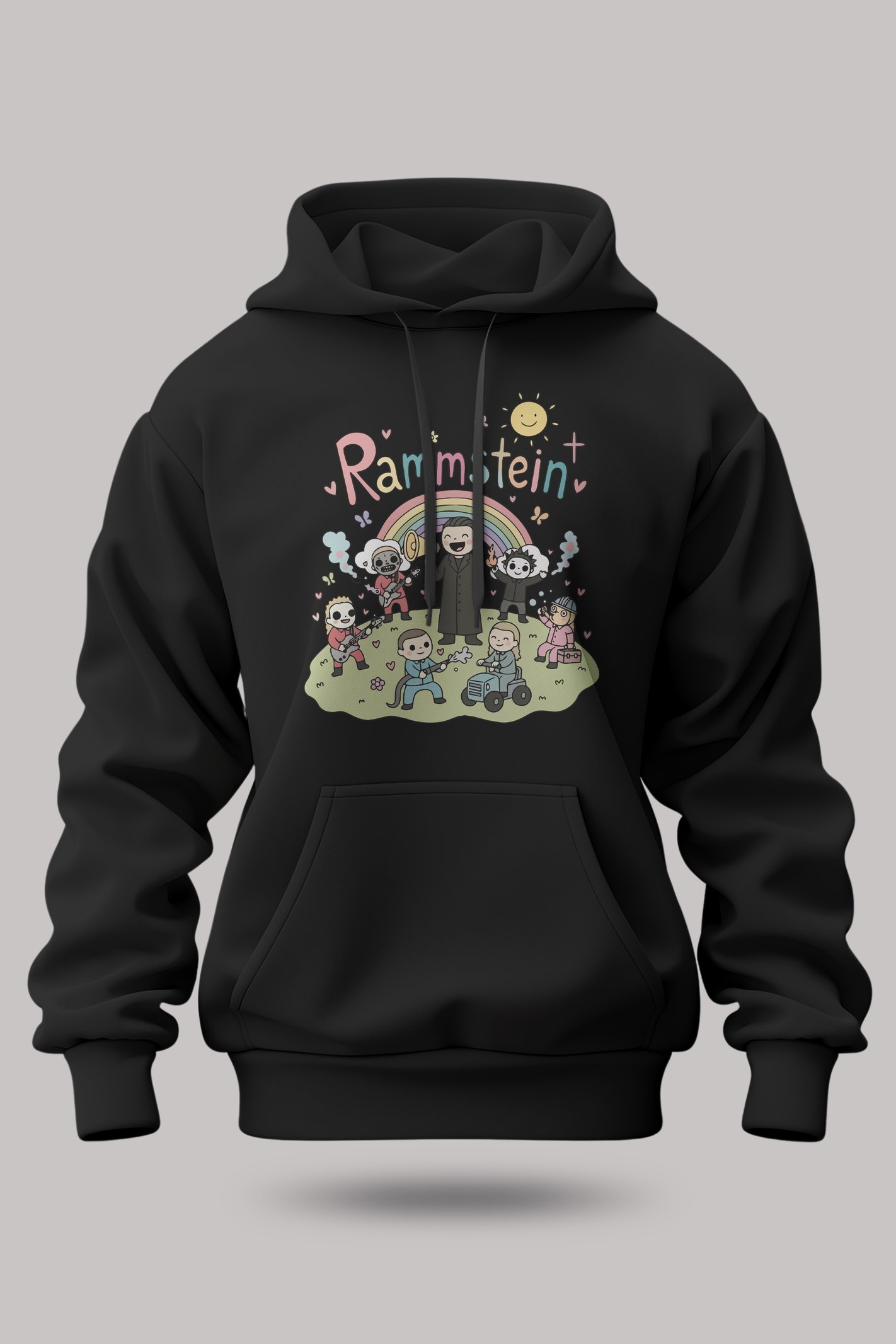 Rammstein Unisex Siyah Kapüşonlu Sweatshirt